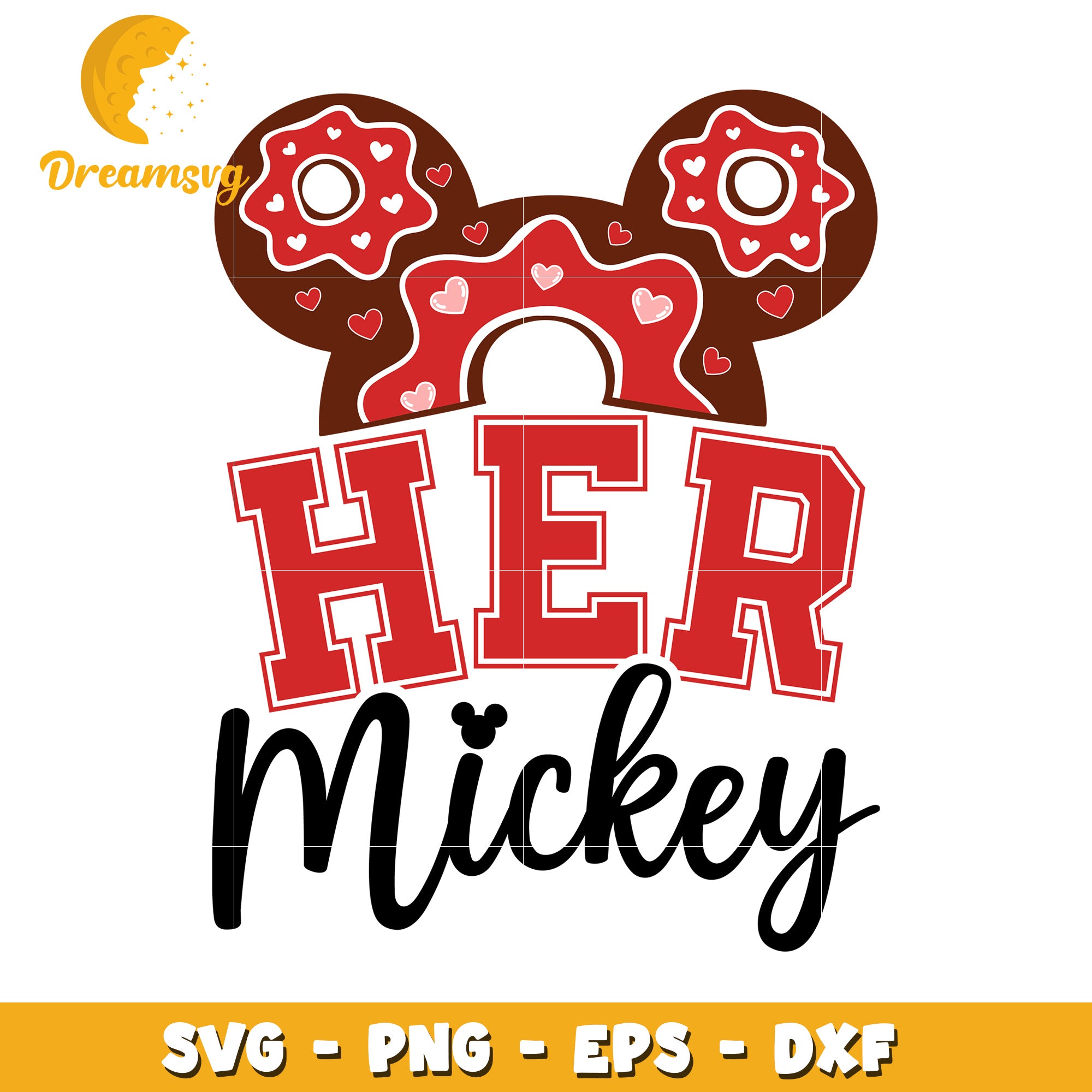 Donut Mickey Her SVG PNG EPS DXF