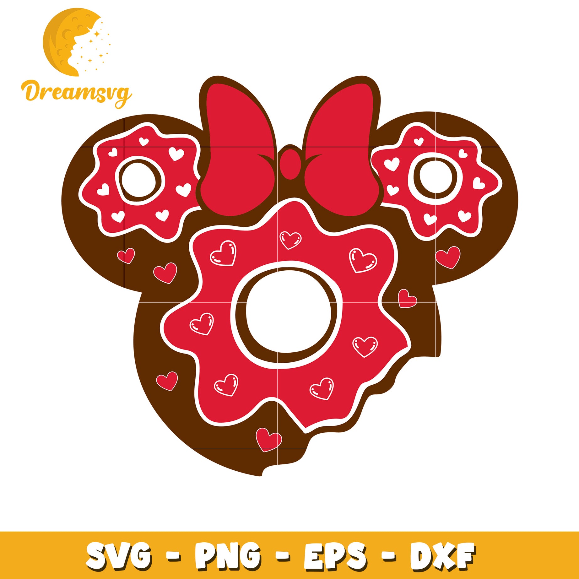 Donut Minnie Mouse SVG PNG EPS DXF