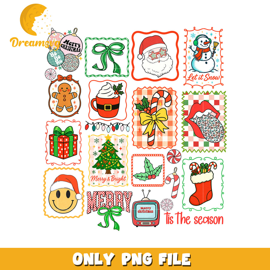 Doodle png, christmas pajamas​ png, winter png