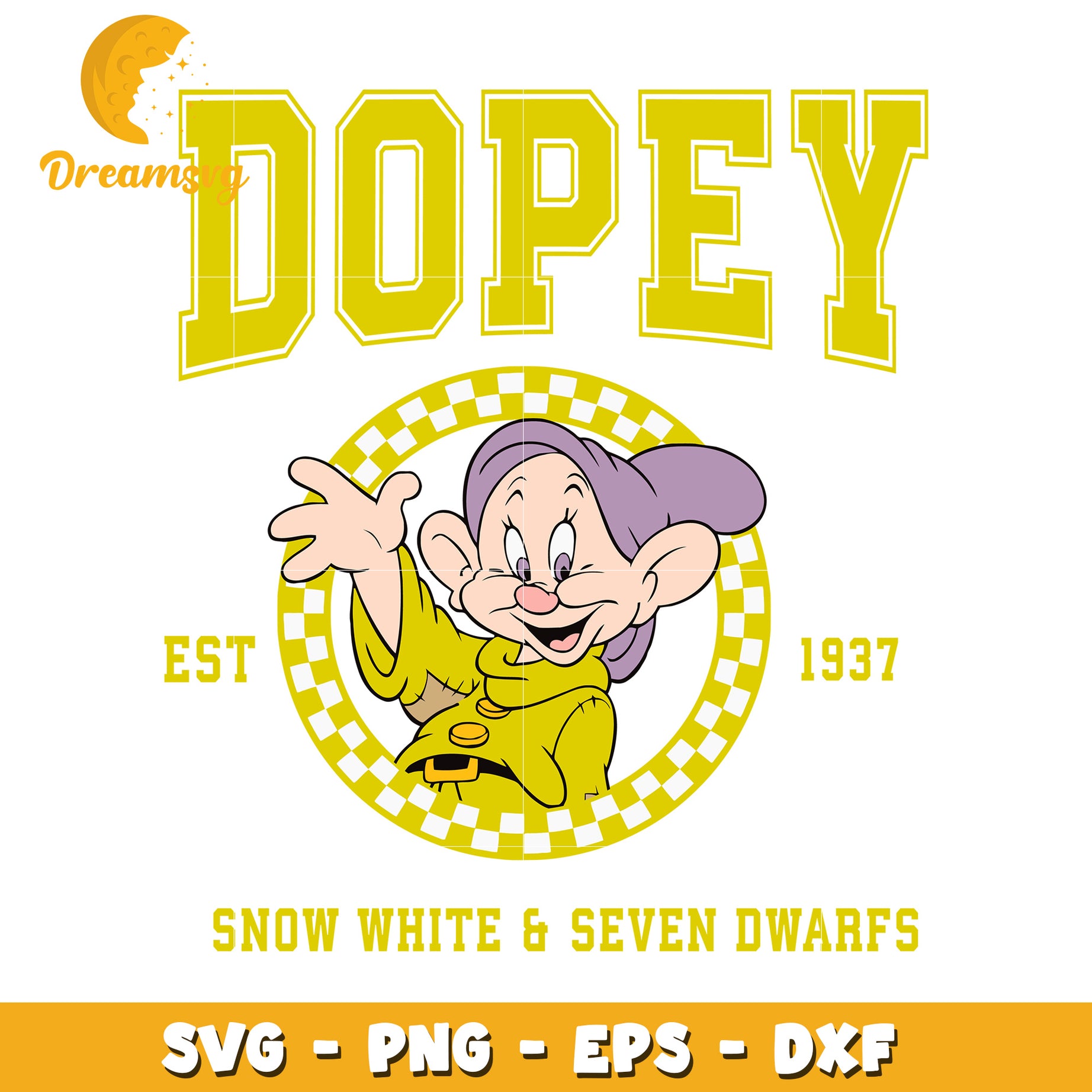 Dopey SVG PNG EPS DXF Snow White