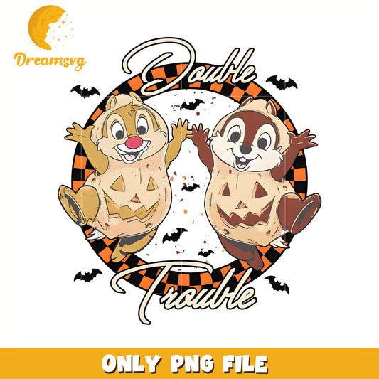 Double trouble chipmunk png, halloween candy png, spooky halloween png