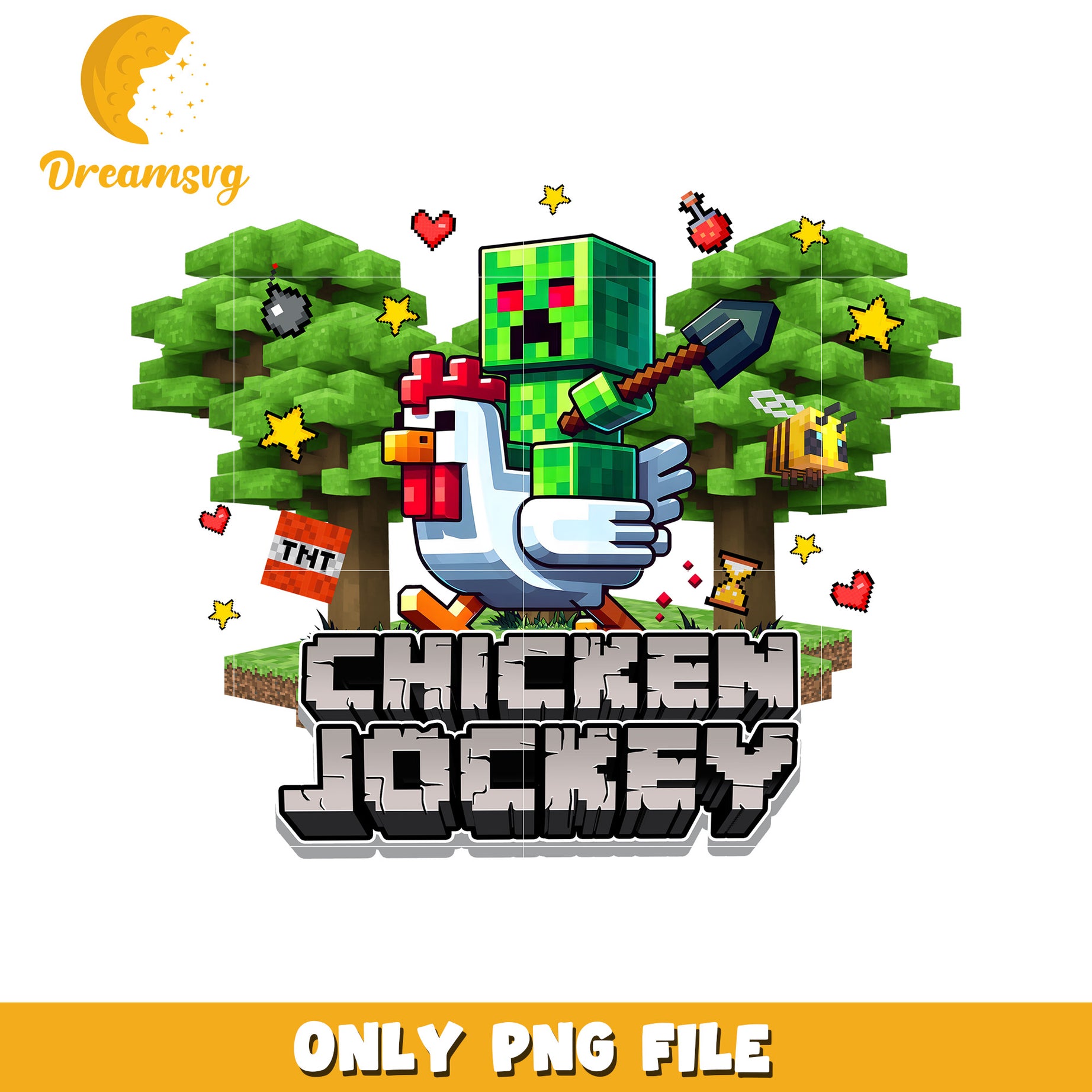 Download Chicken Jockey PNG Image, High Quality Minecraft Art