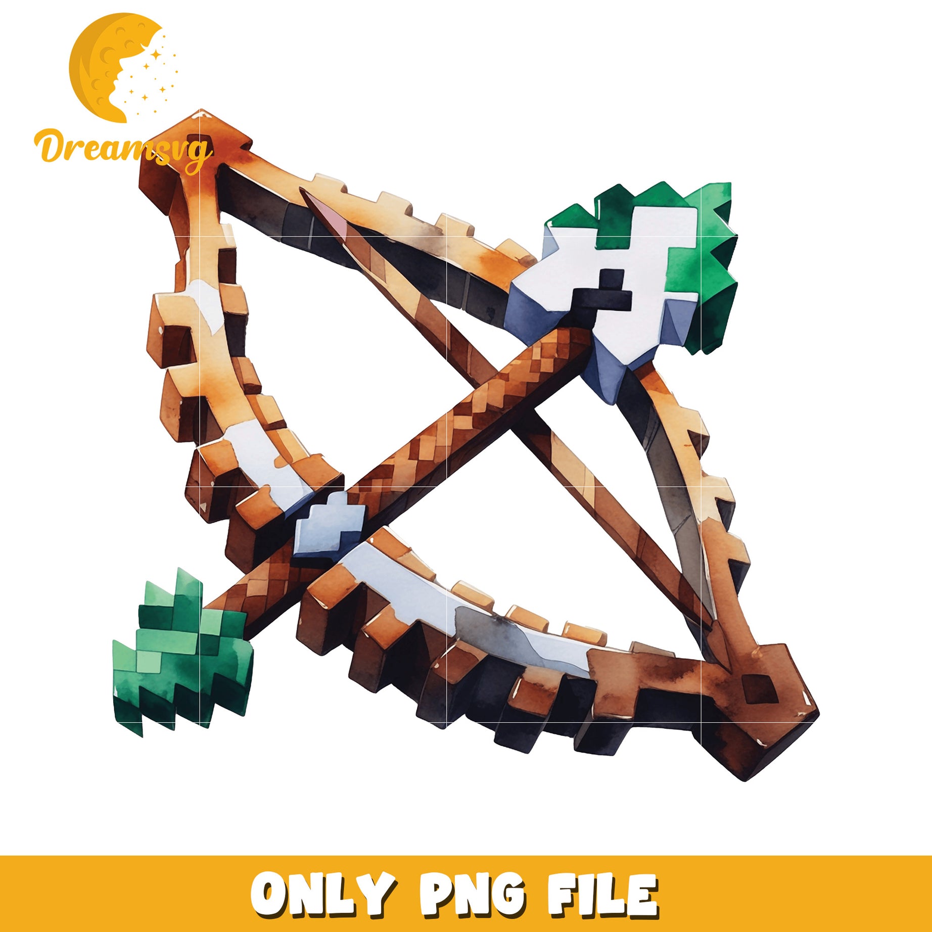 Download Minecraft Bow Graphic, High-Quality PNG File, Ready to Use