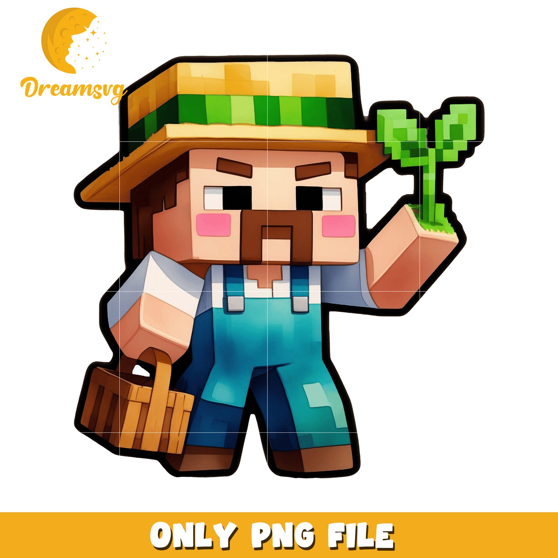 Download Minecraft Farmer Character, PNG File for Your Projects