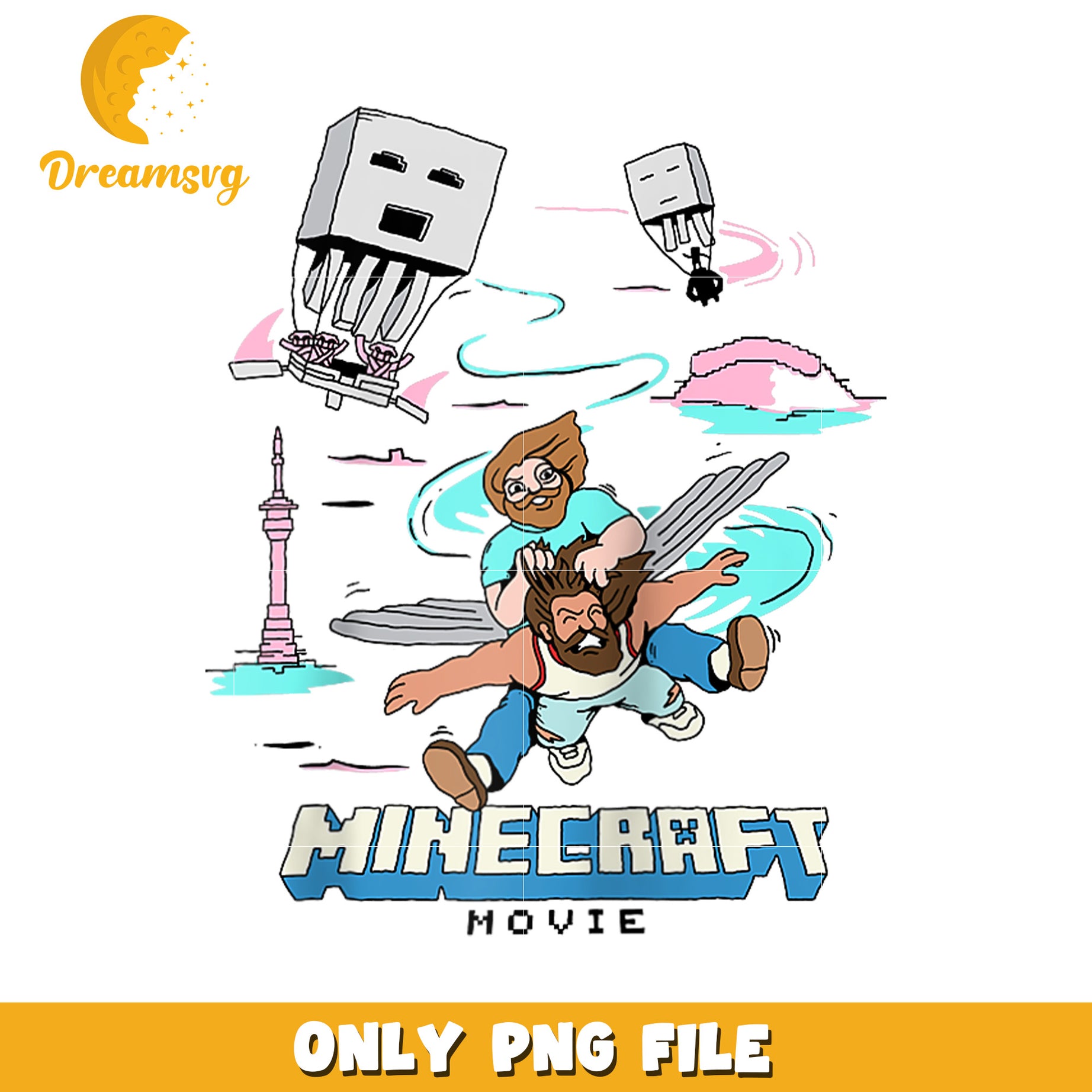 Download Minecraft Movie Art, Unique PNG File for Fans, Fun Design