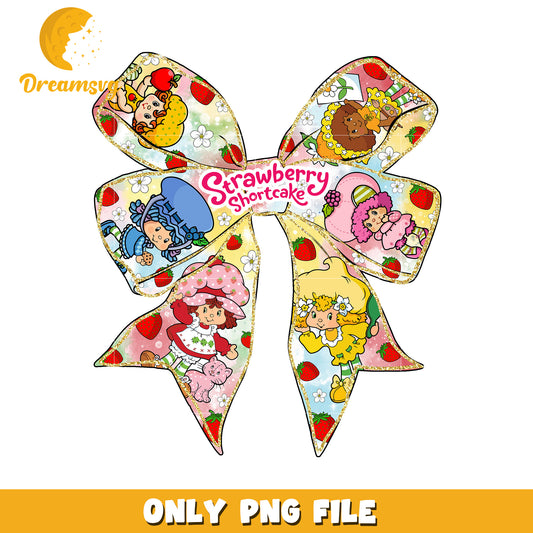 Download Strawberry Shortcake Bow PNG, Cute Retro Design