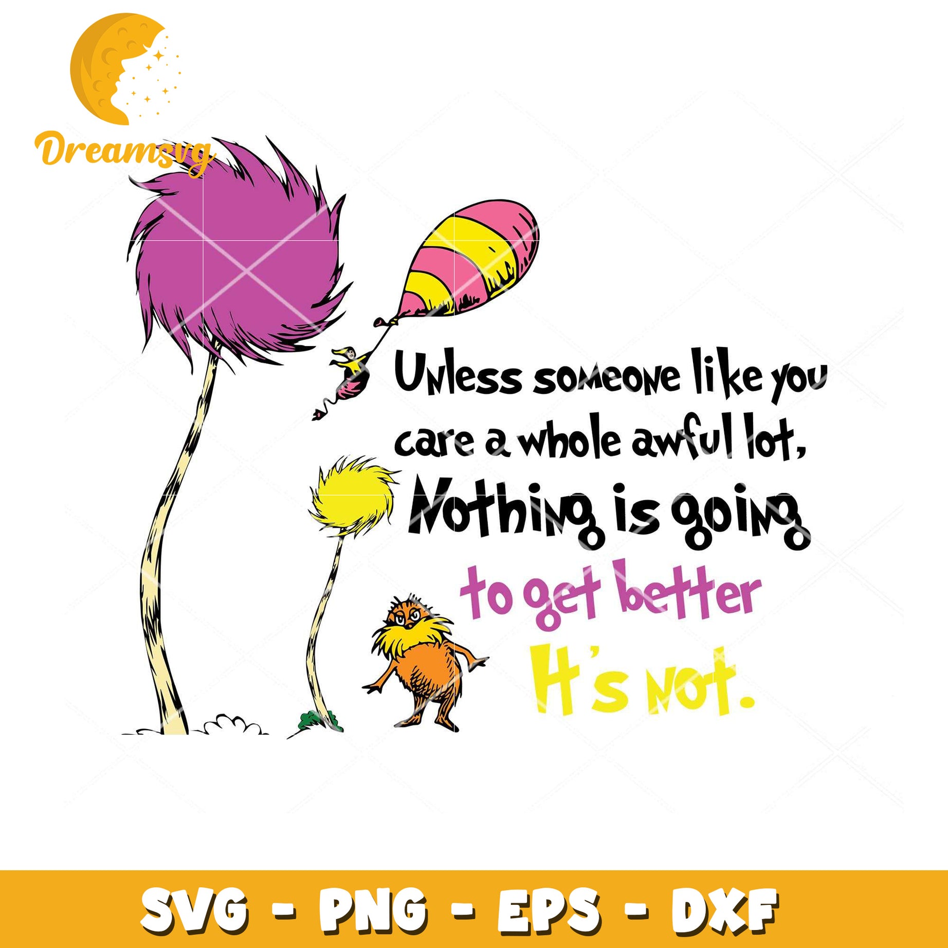 Dr. Seuss Quote SVG Design for Inspirational Art Download