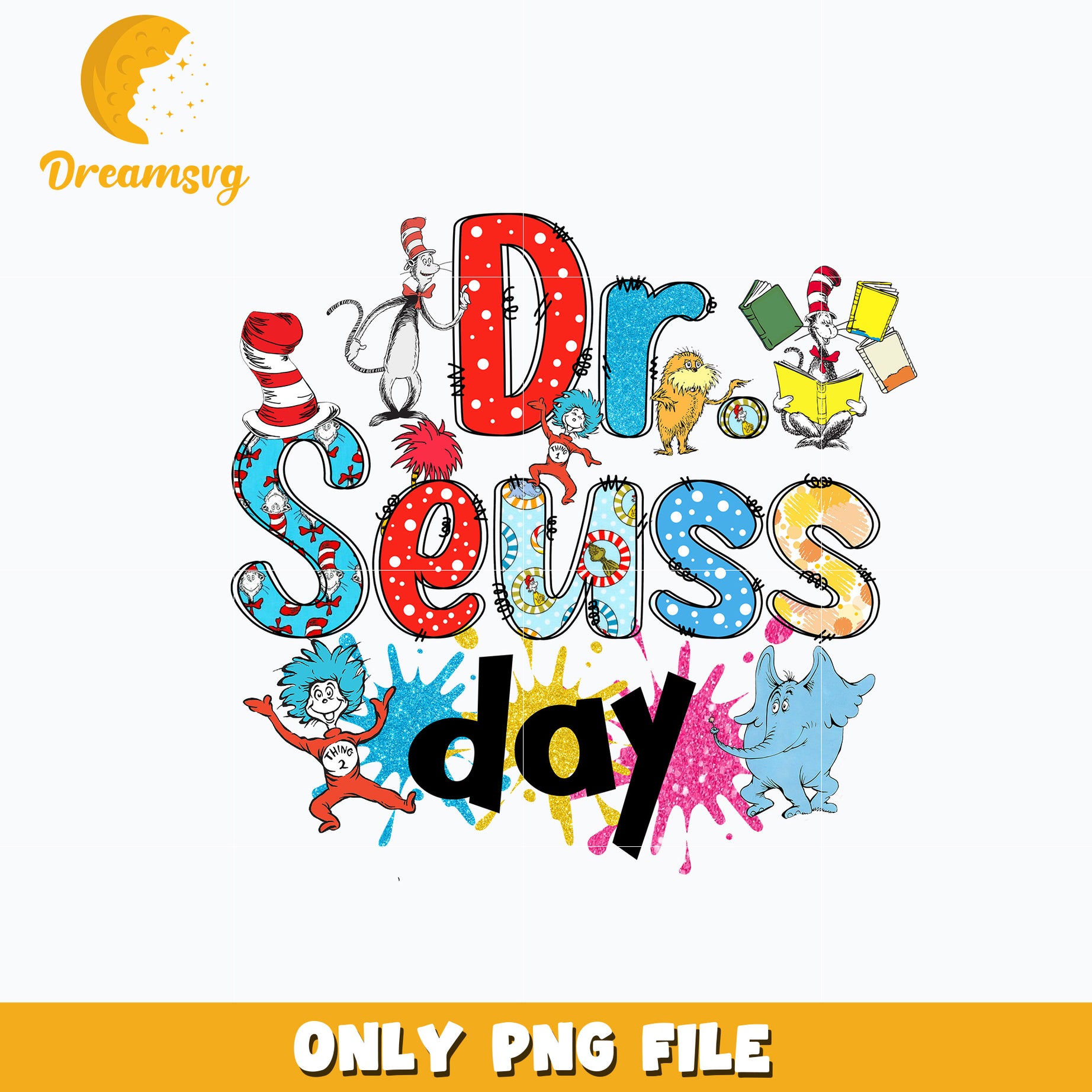 Dr Seuss friends day Png