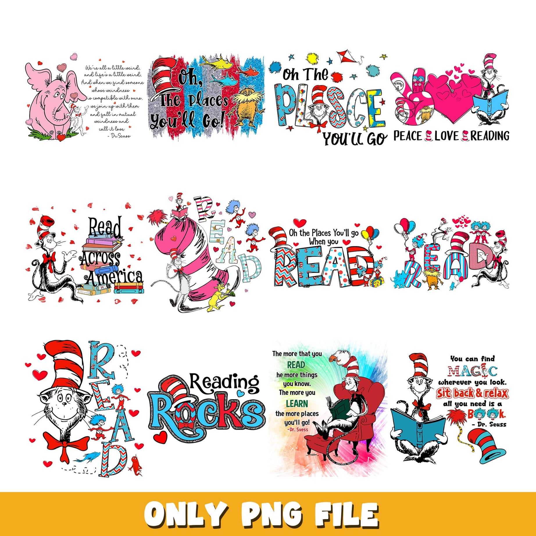  Dr. Suess Alphabet  png, Dr Seuss  bundle png, cartoon png 