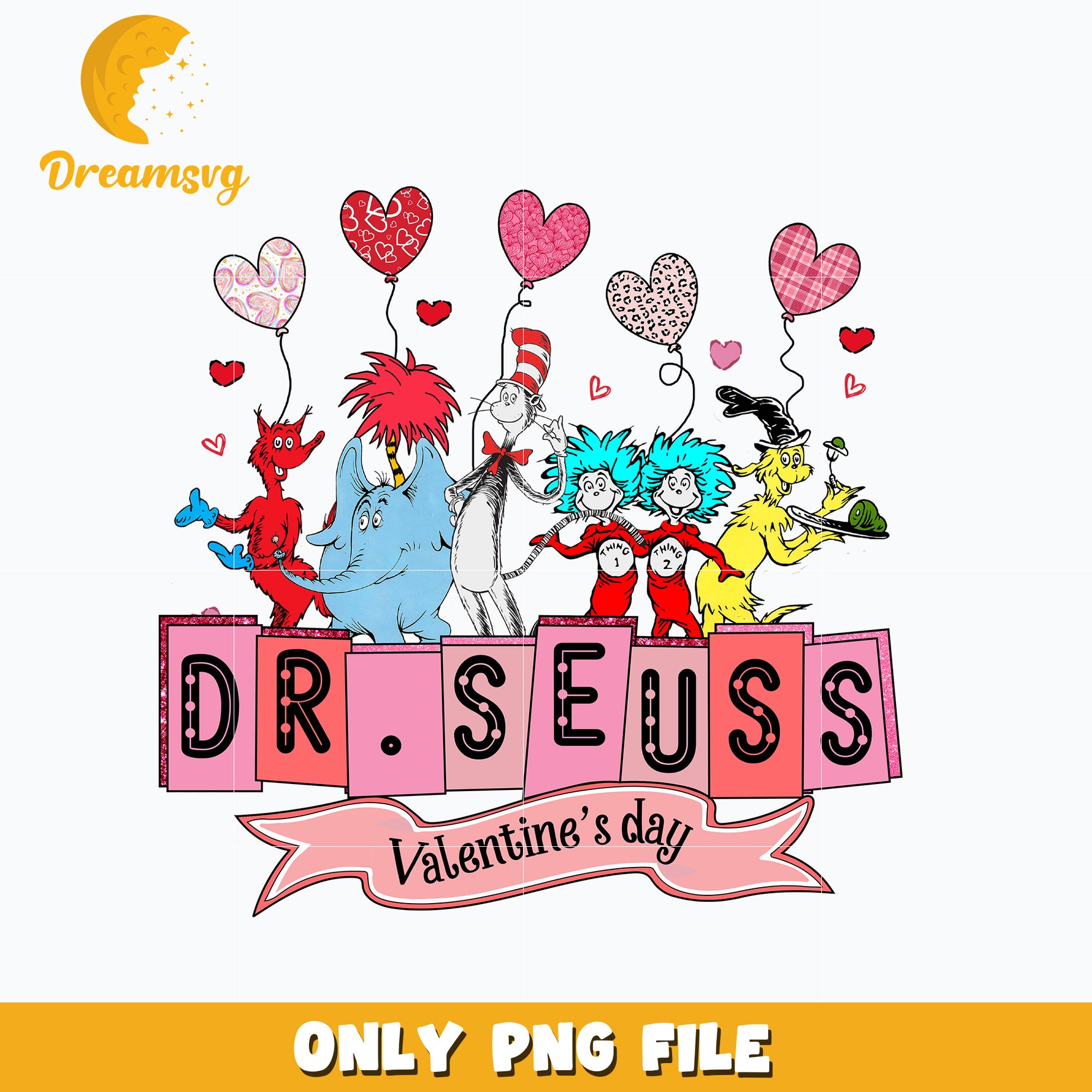 Dr Seuss friends valentines day png