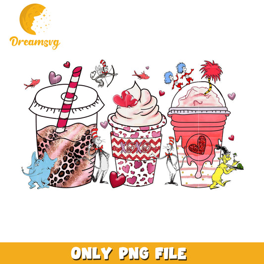 Dr.seuss character valentine coffee png, love coffee png