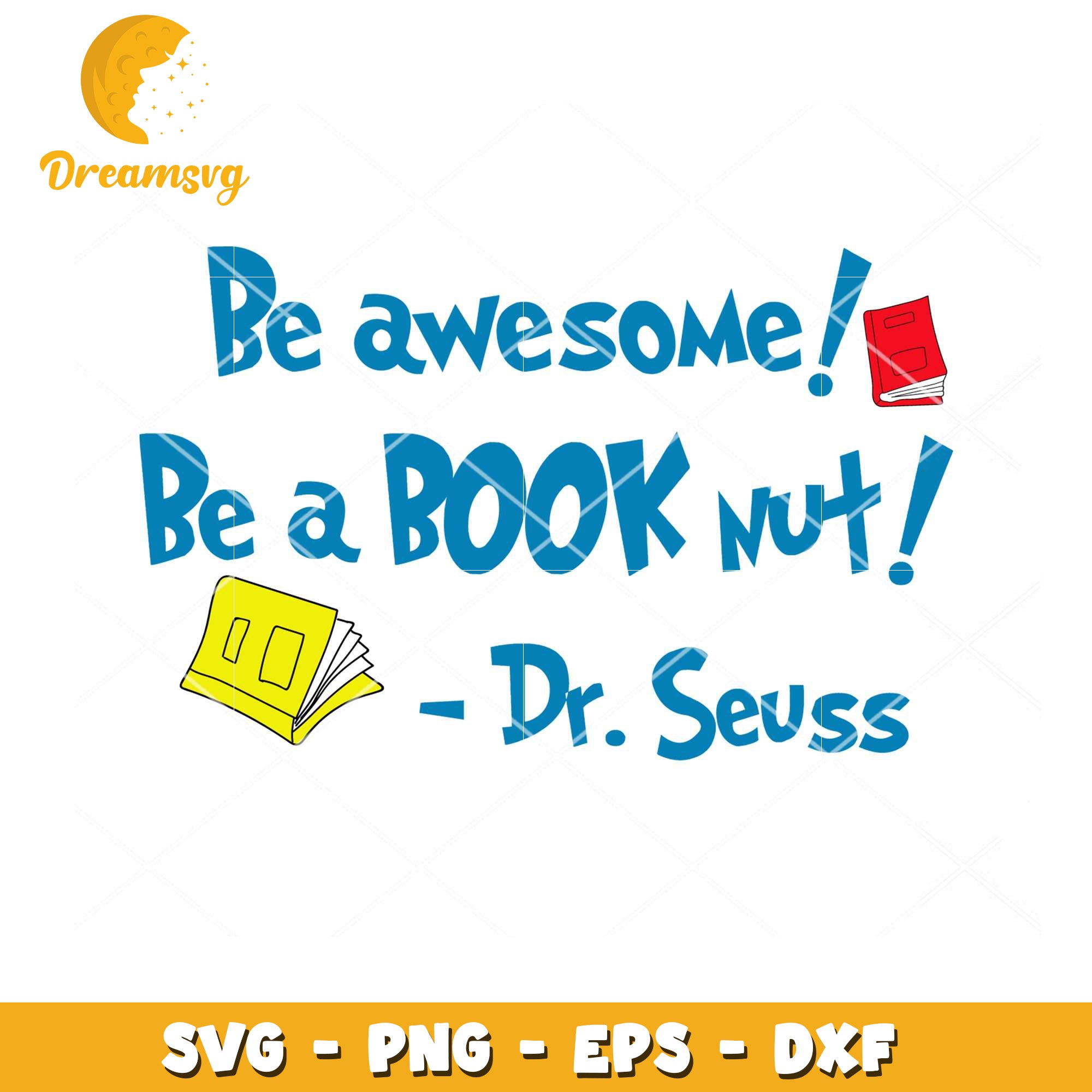 Dr Seuss Book Nut SVG Cut File