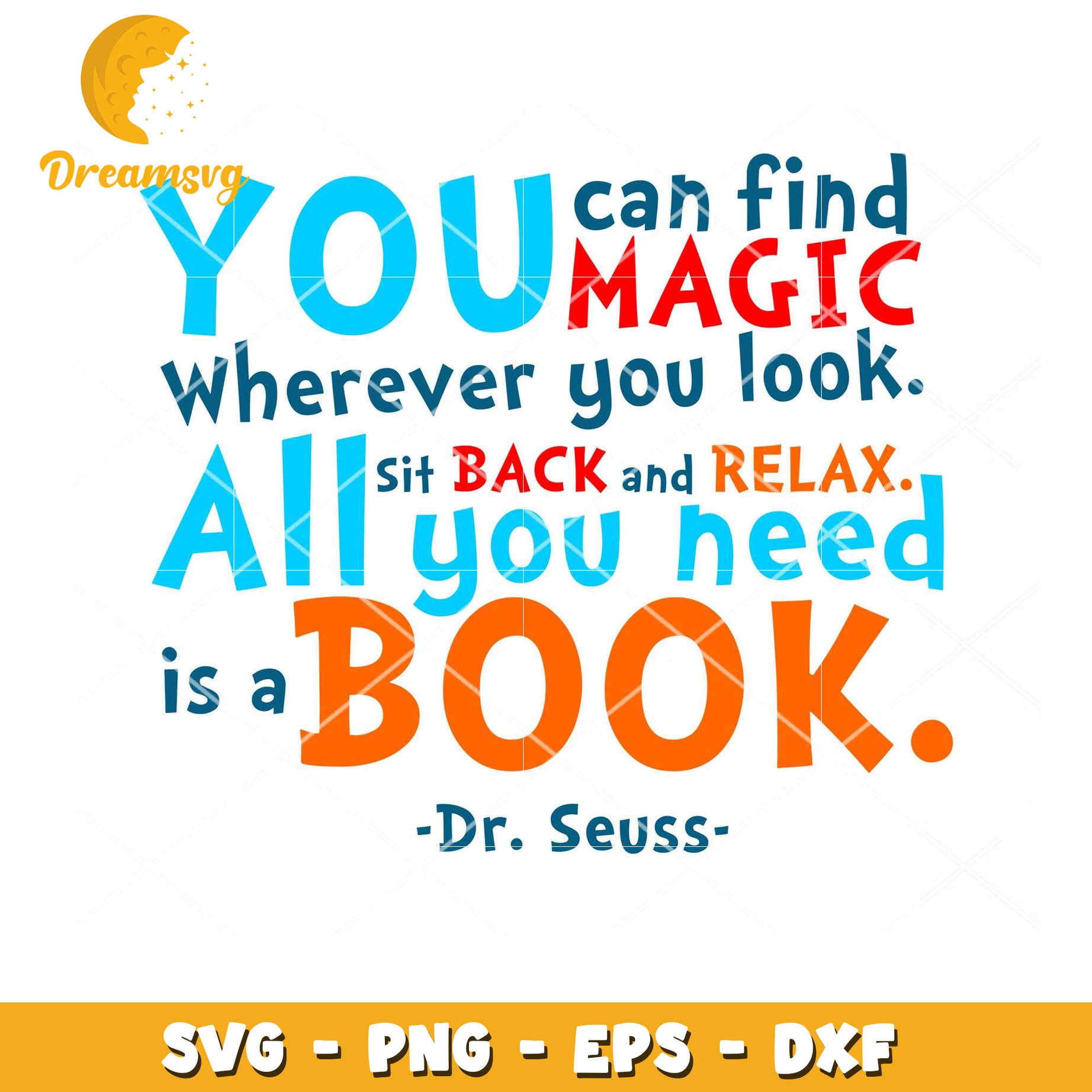 Dr Seuss Book SVG Quote Design