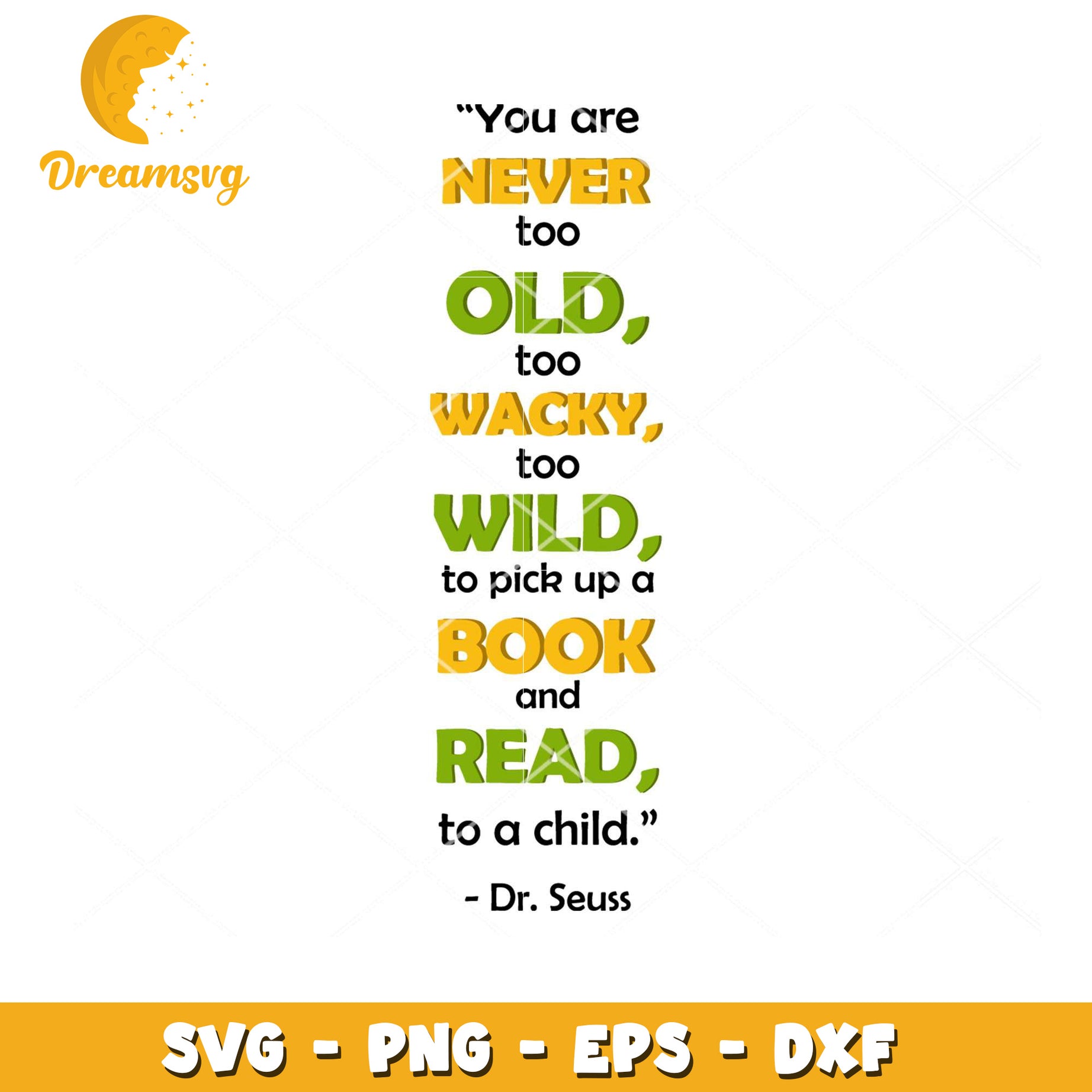 Dr Seuss Book SVG Quote Instant Download