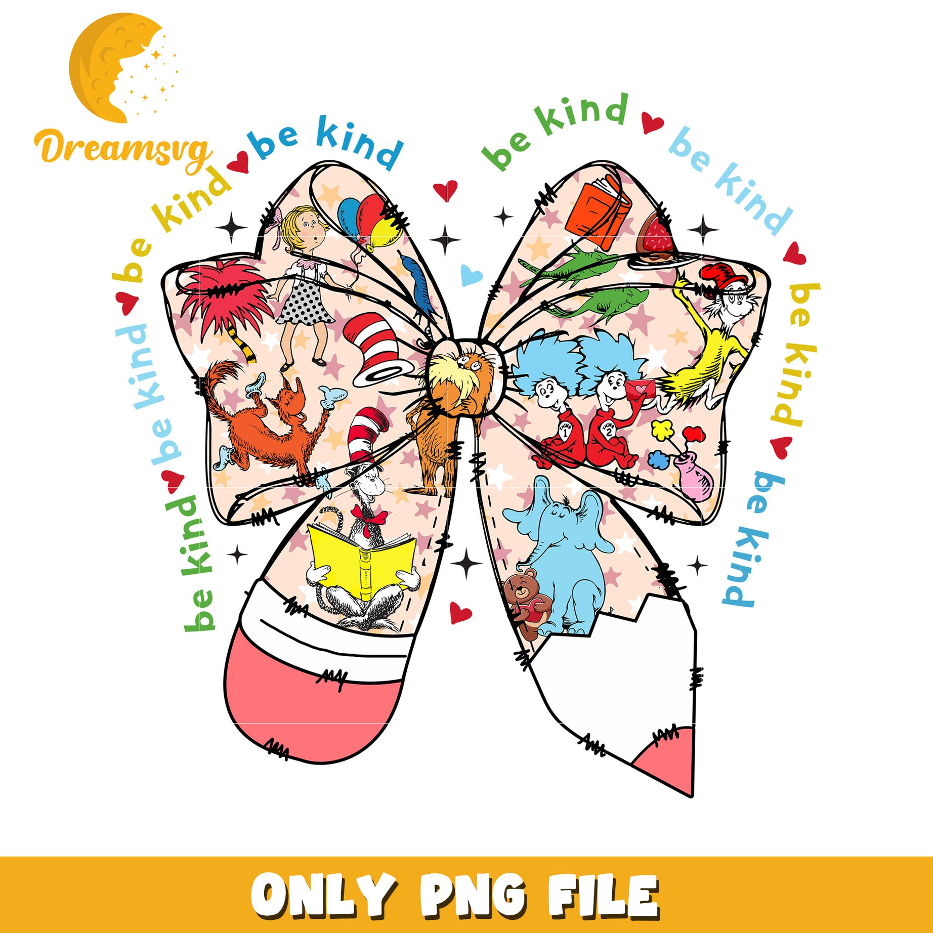 Dr Seuss Bow PNG Kindness Design