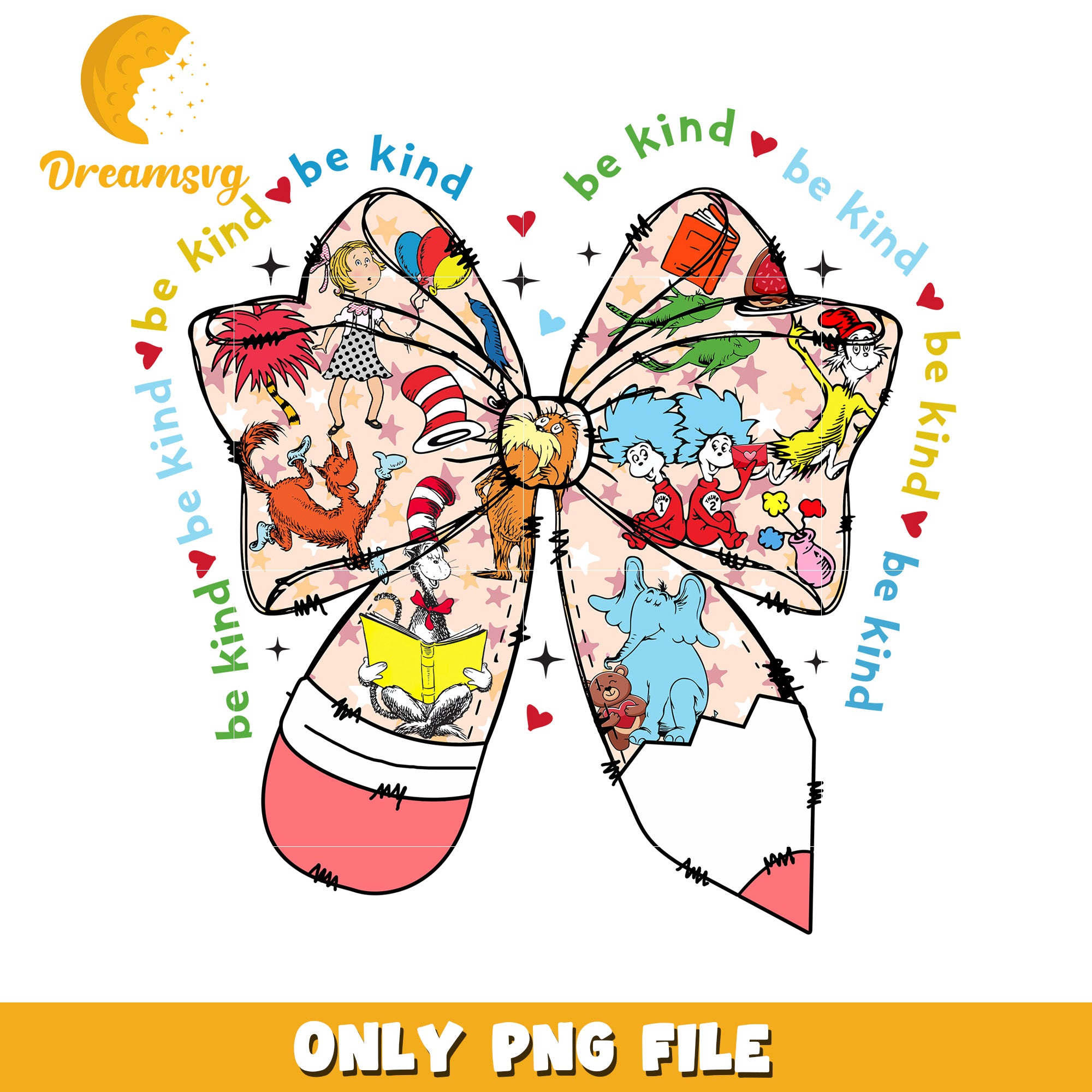 Dr Seuss Bow PNG Kindness Design