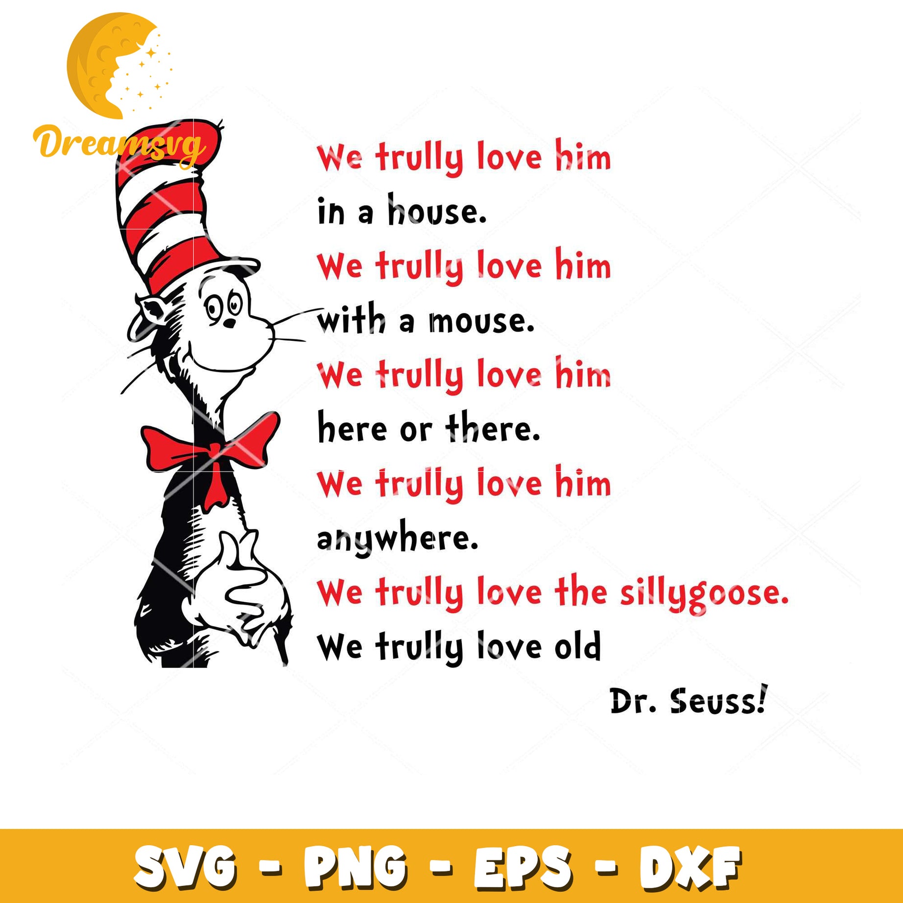 Dr Seuss Cat SVG Cut File