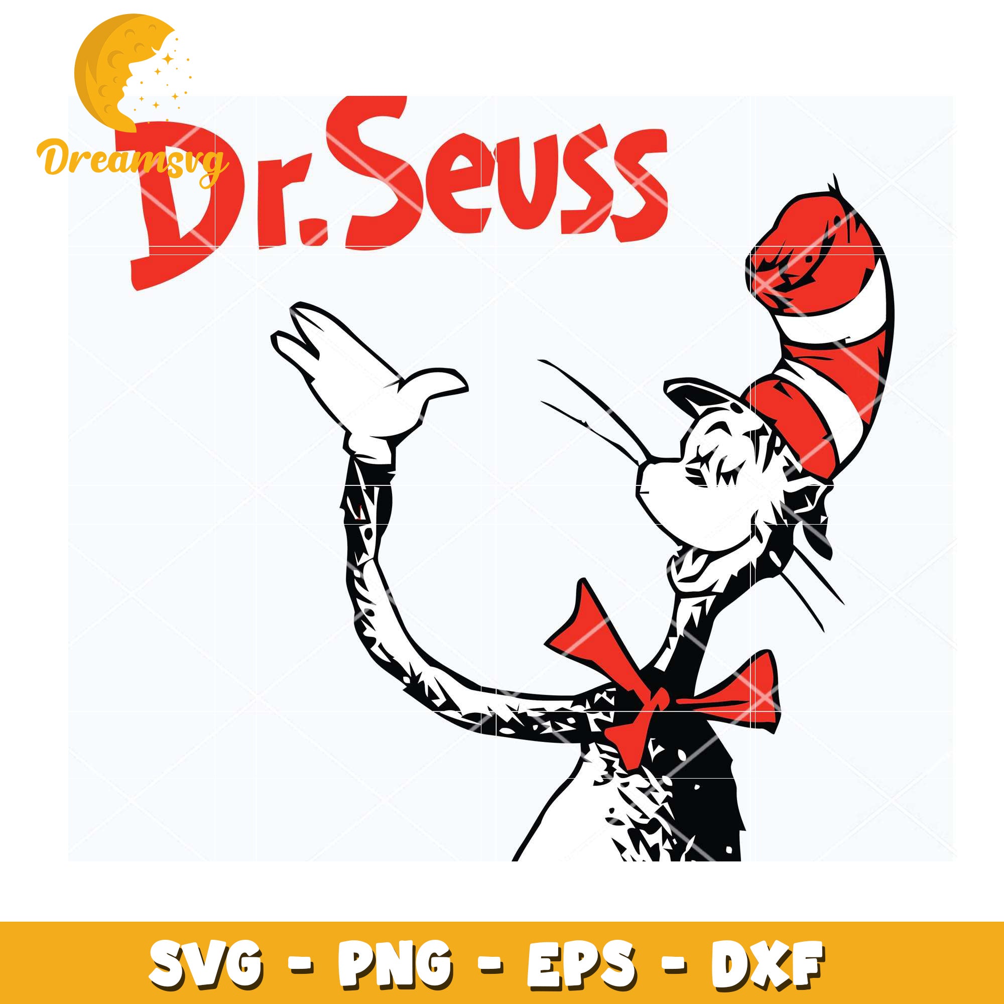 Dr Seuss Cat in Hat SVG Cut File