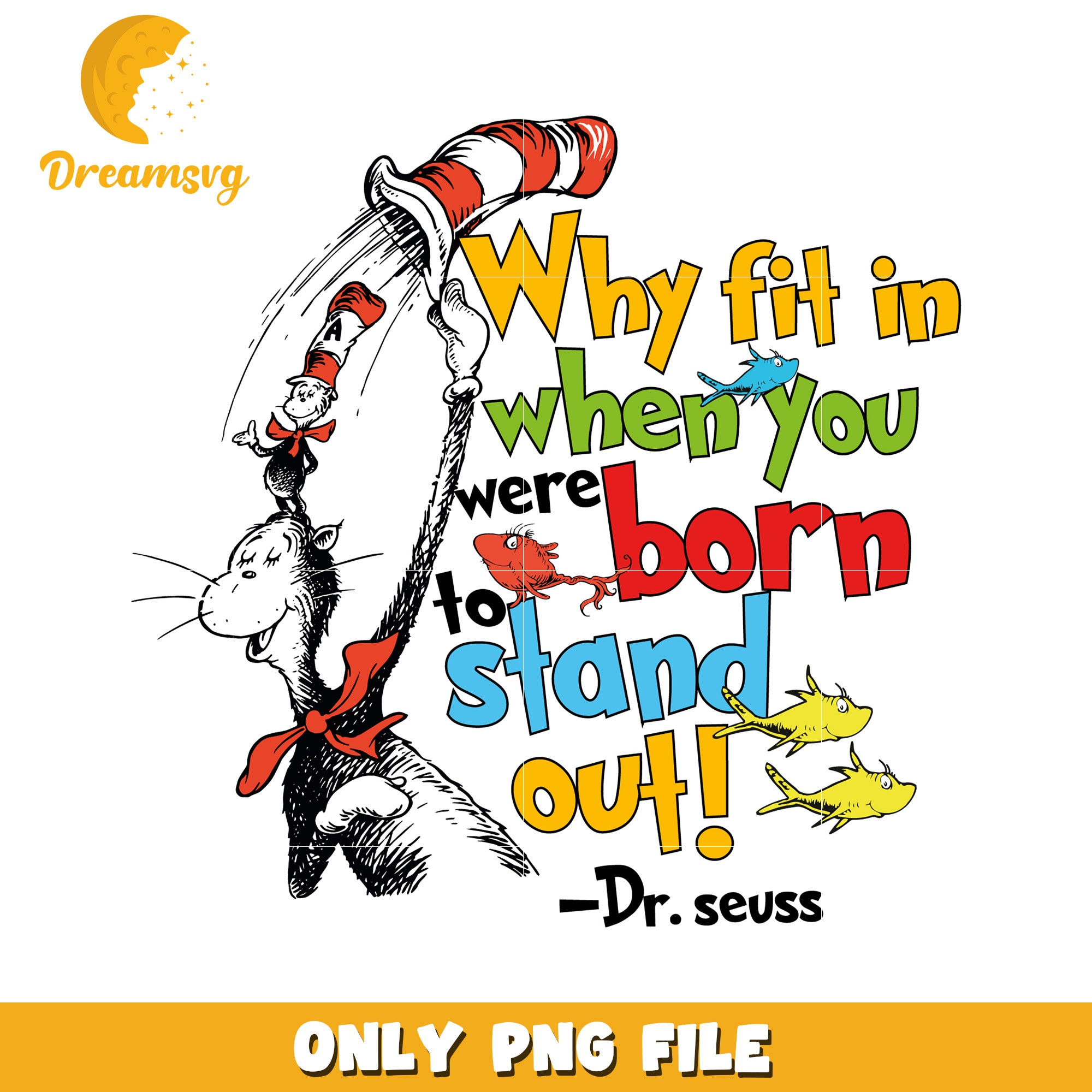 Dr Seuss Cat in the Hat PNG Stand Out