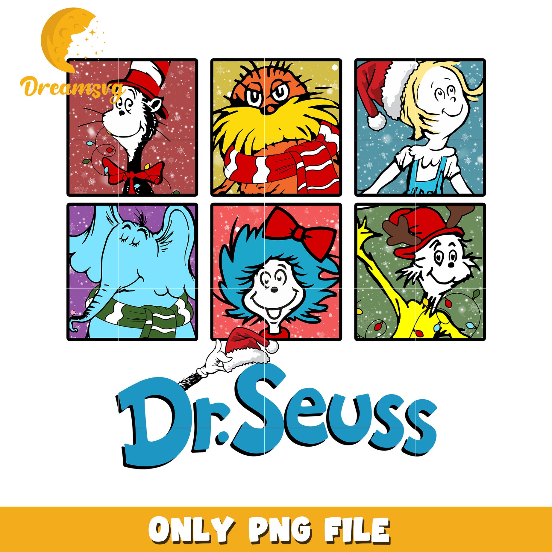 Dr Seuss Christmas PNG Sublimation