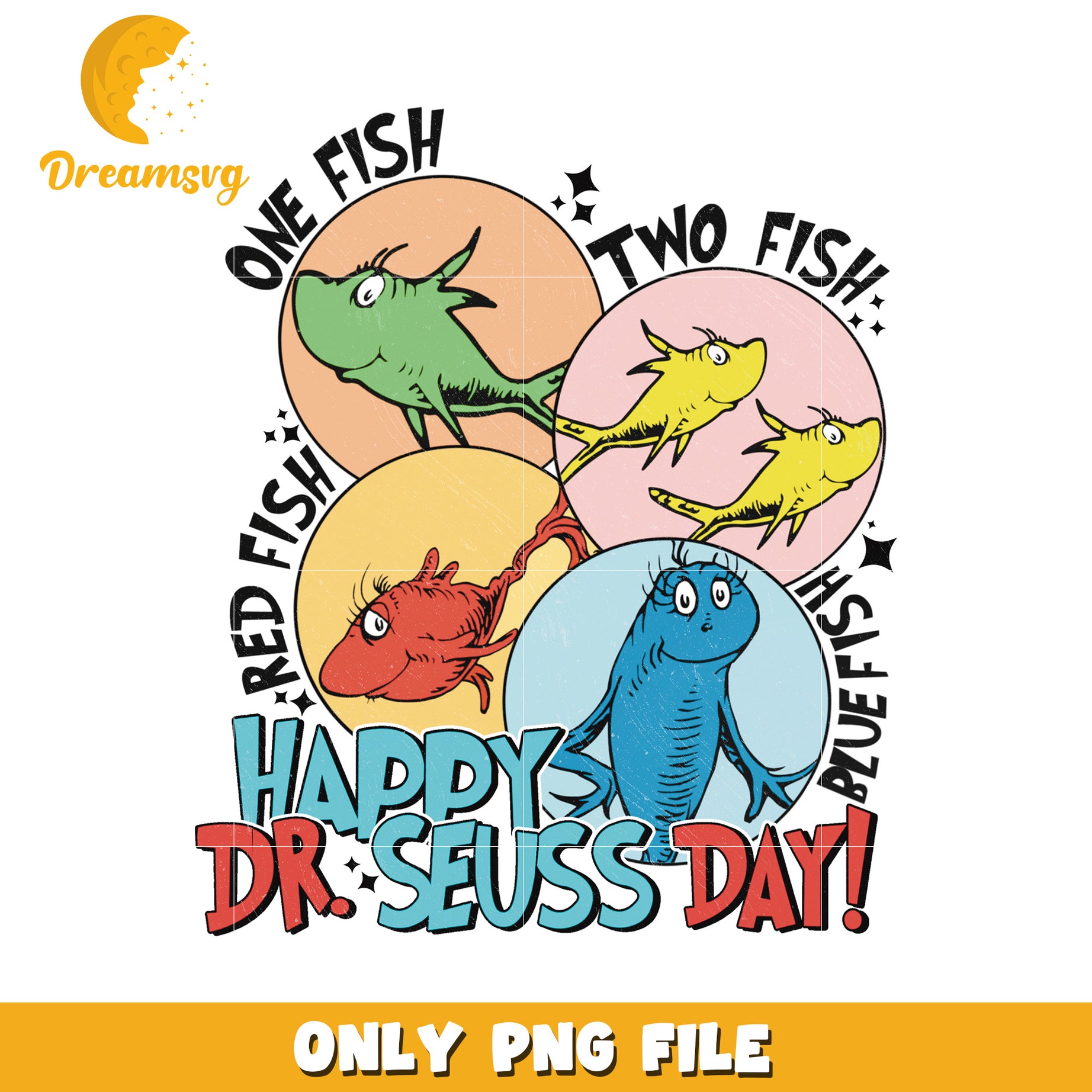 Dr Seuss Day PNG Fish Design