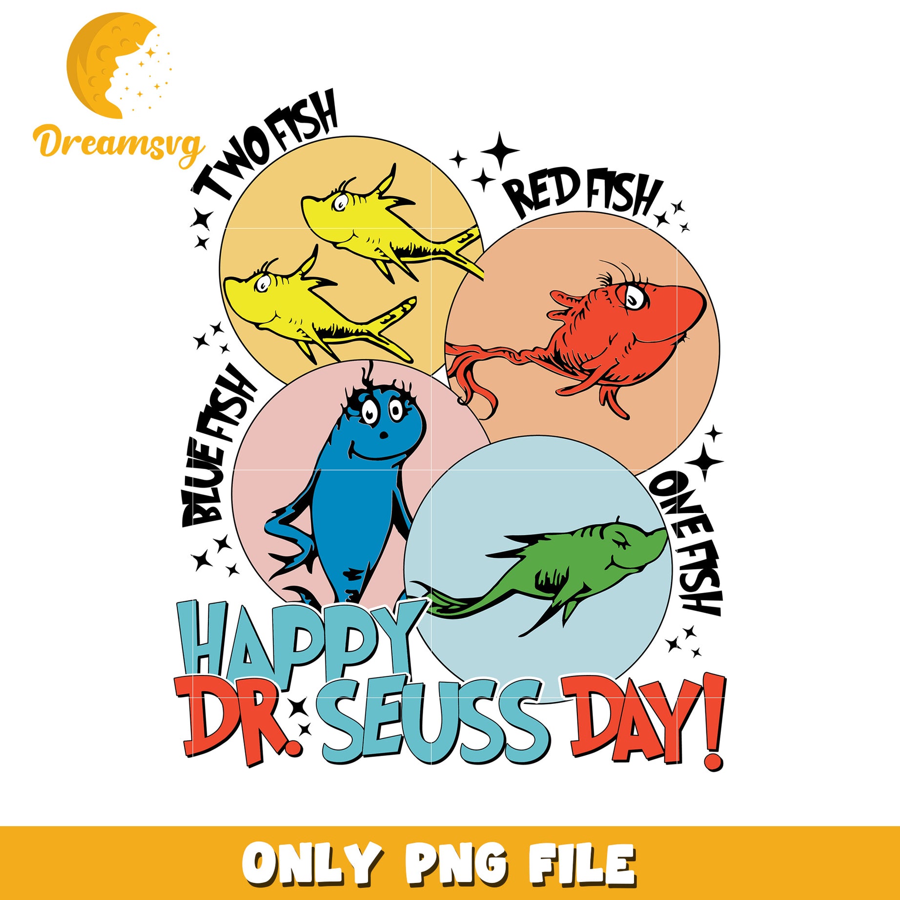 Dr Seuss Day PNG Fish Graphic