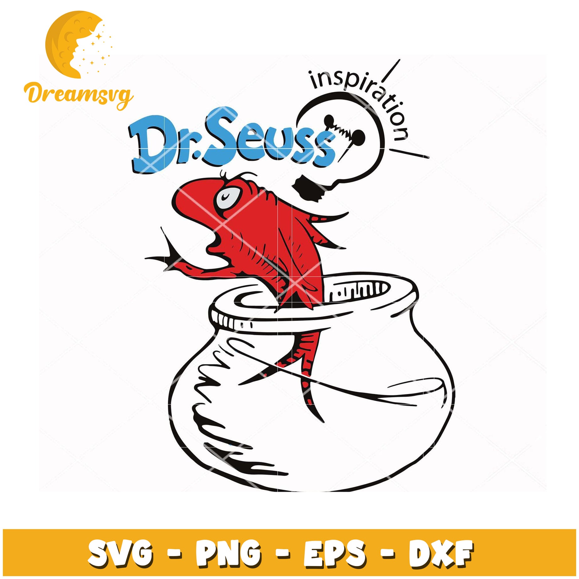 Dr Seuss Fish SVG Instant Download
