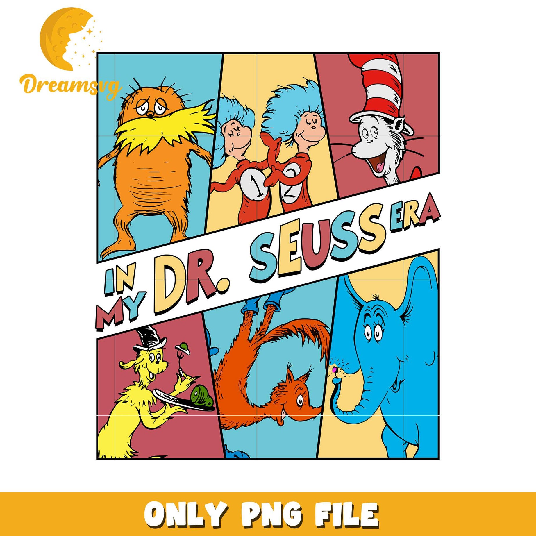 Dr Seuss Fun Artwork PNG for Kids Creative Decor