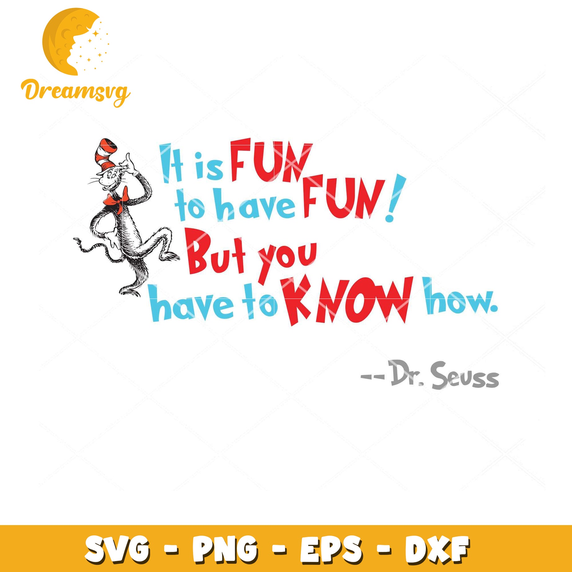 Dr Seuss Fun SVG Cut File