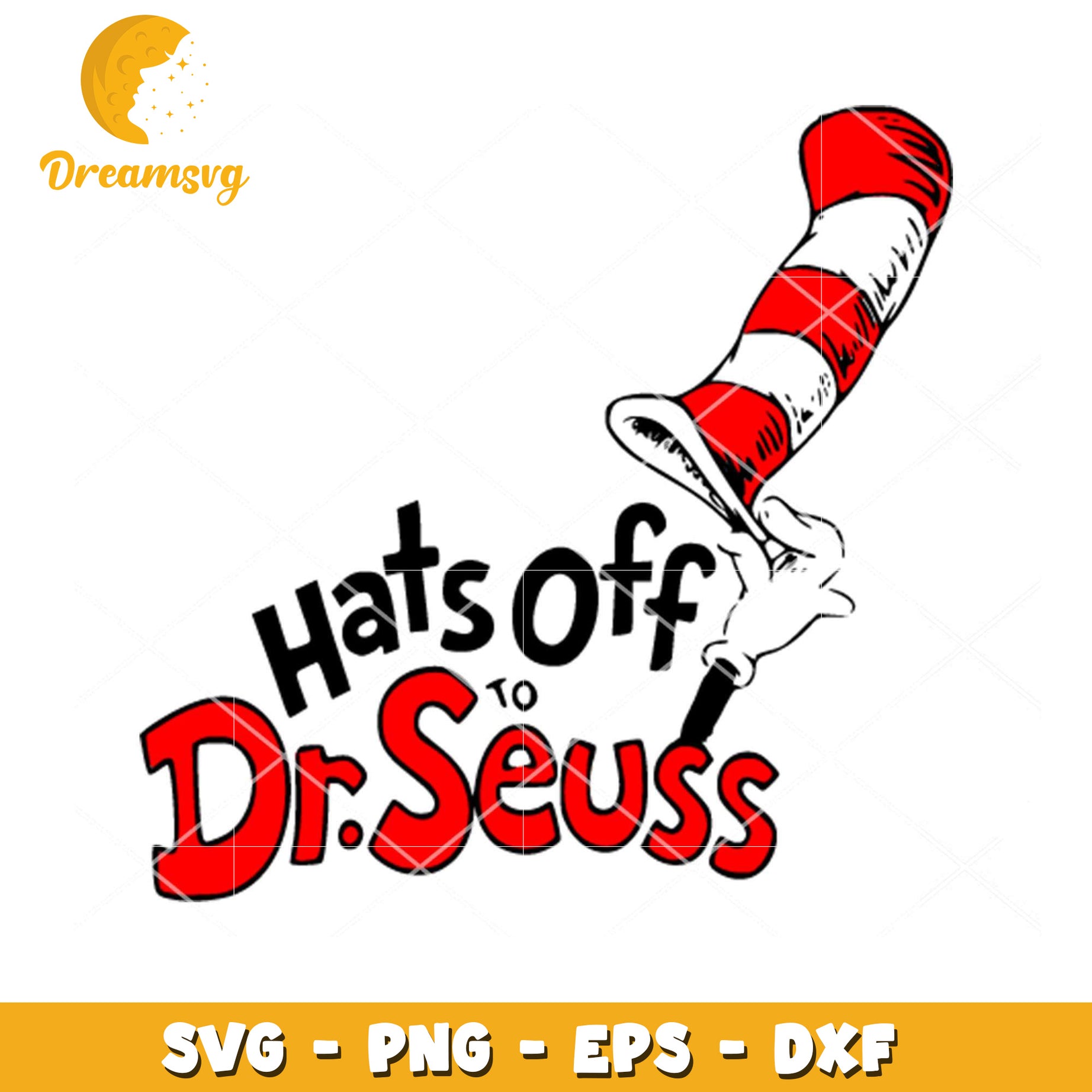 Dr Seuss Hats Off SVG Cut File
