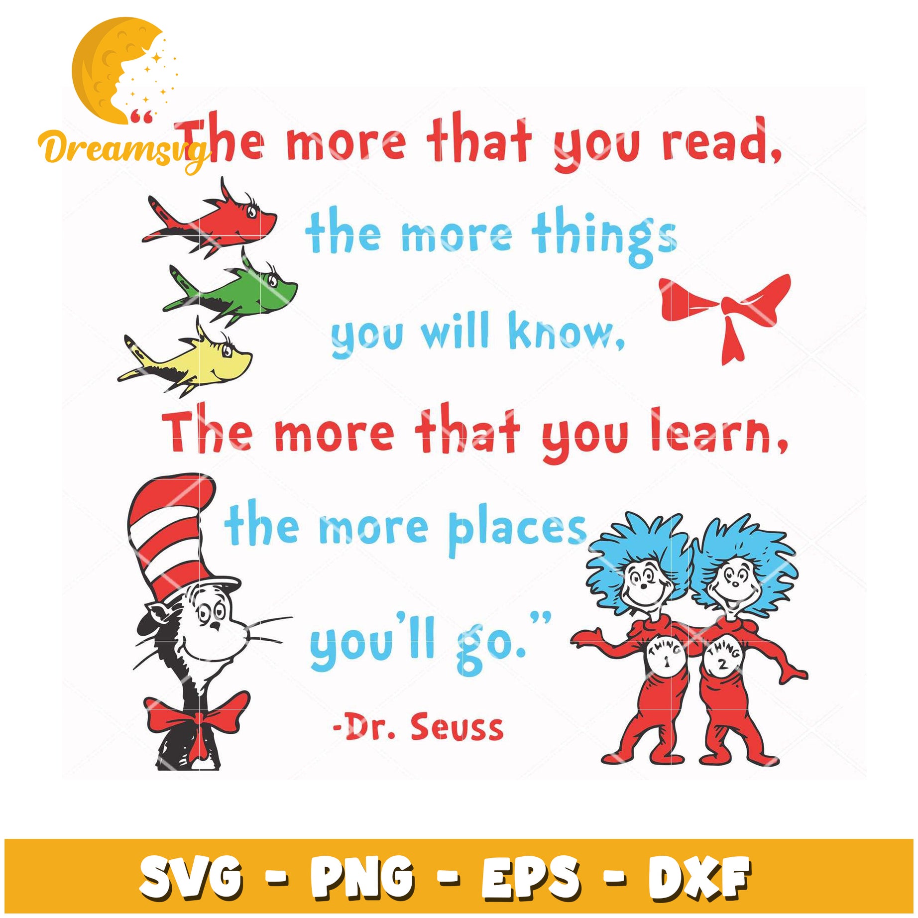 Dr Seuss Inspirational Quote SVG for Learning and Reading Fun