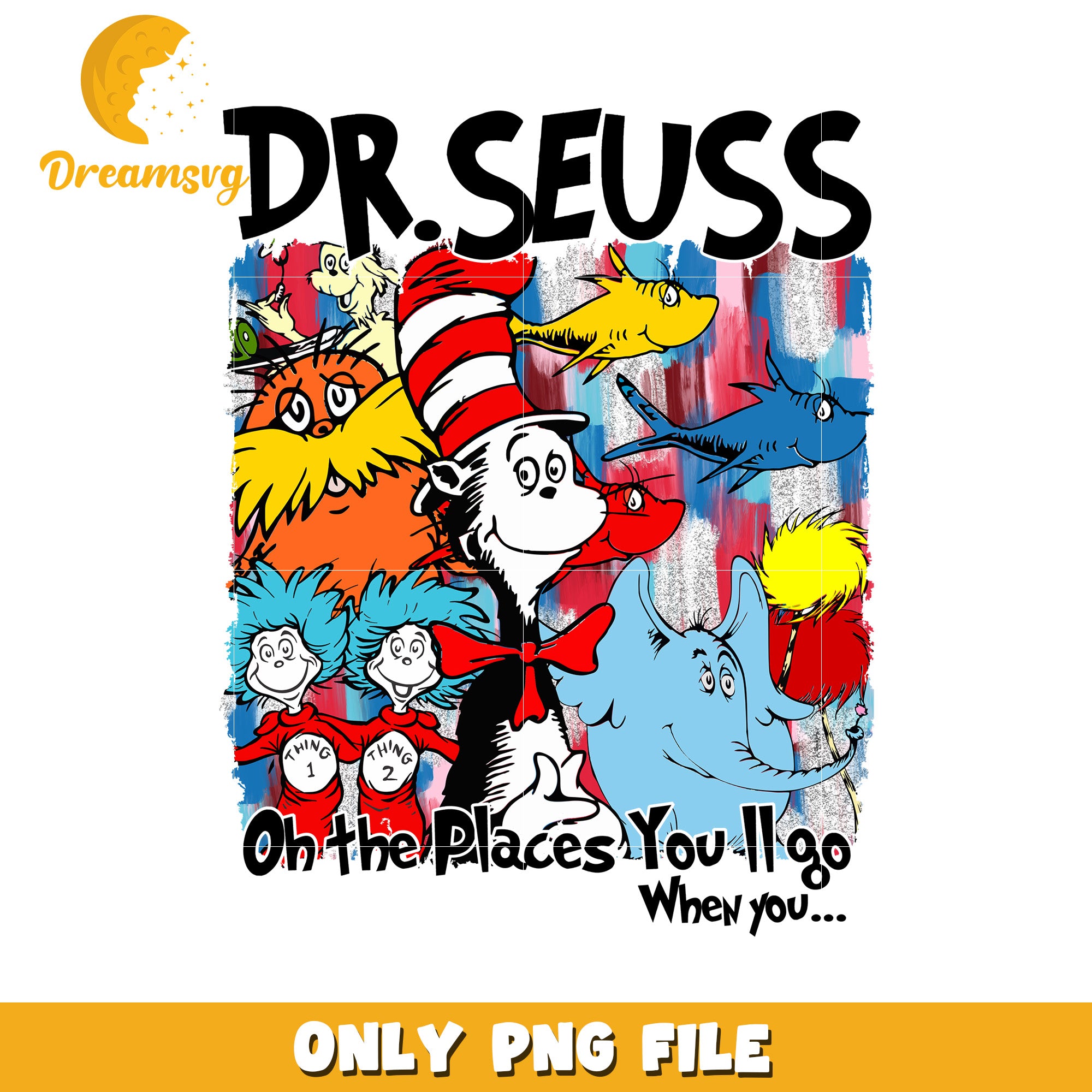 Dr Seuss Inspired PNG File for Creative Projects