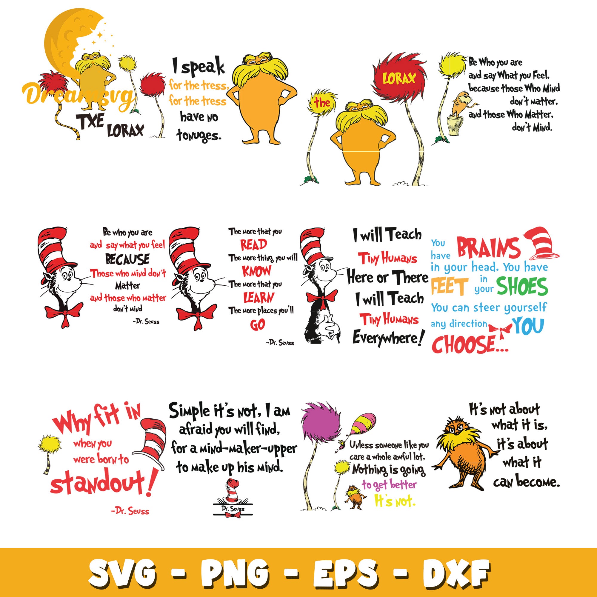 Dr Seuss Inspired SVG Bundle for Creative Projects