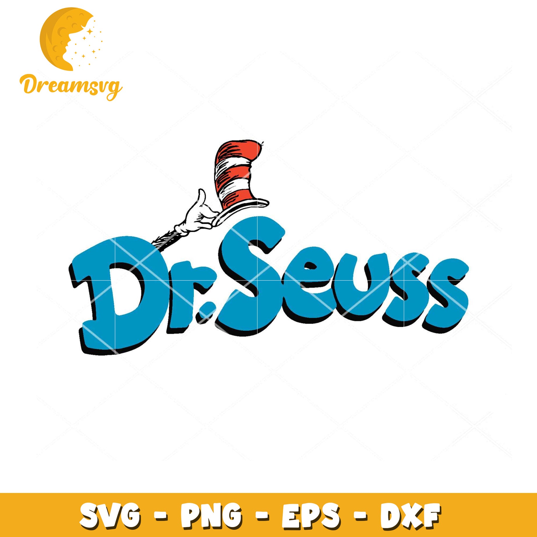Dr Seuss Logo SVG Instant Download for Crafting and Design