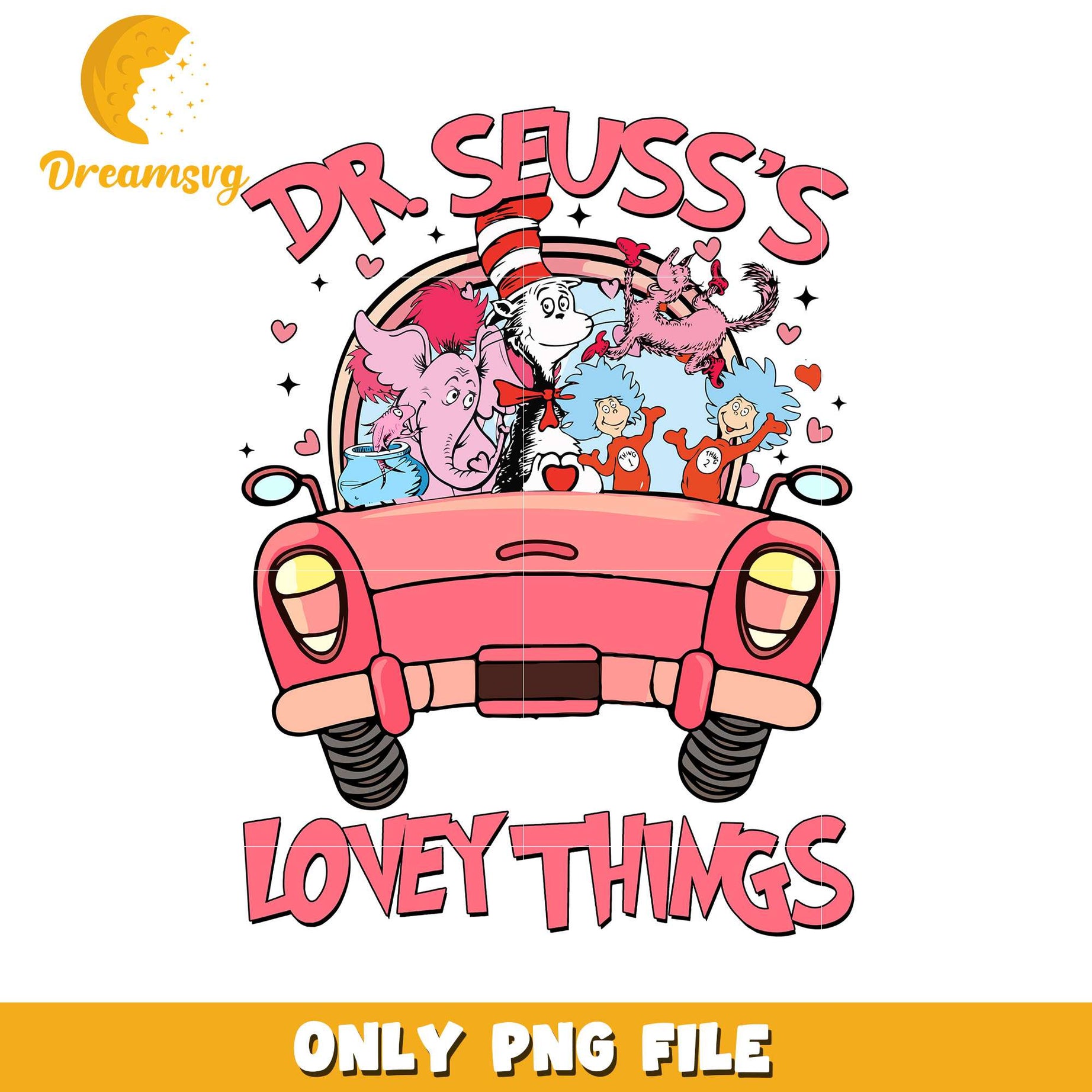 Dr Seuss Lovey Things Fun PNG for Kids Crafts Projects