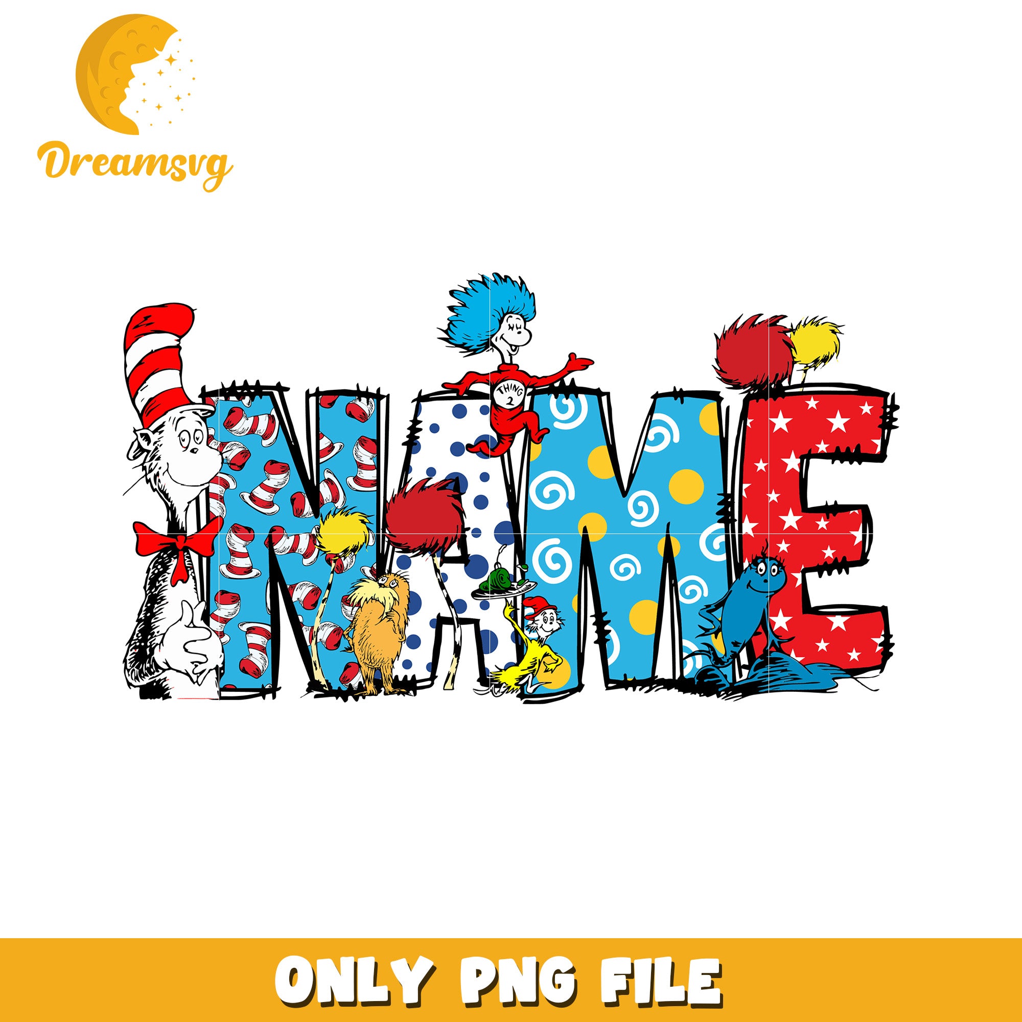 Dr Seuss Name PNG Printable