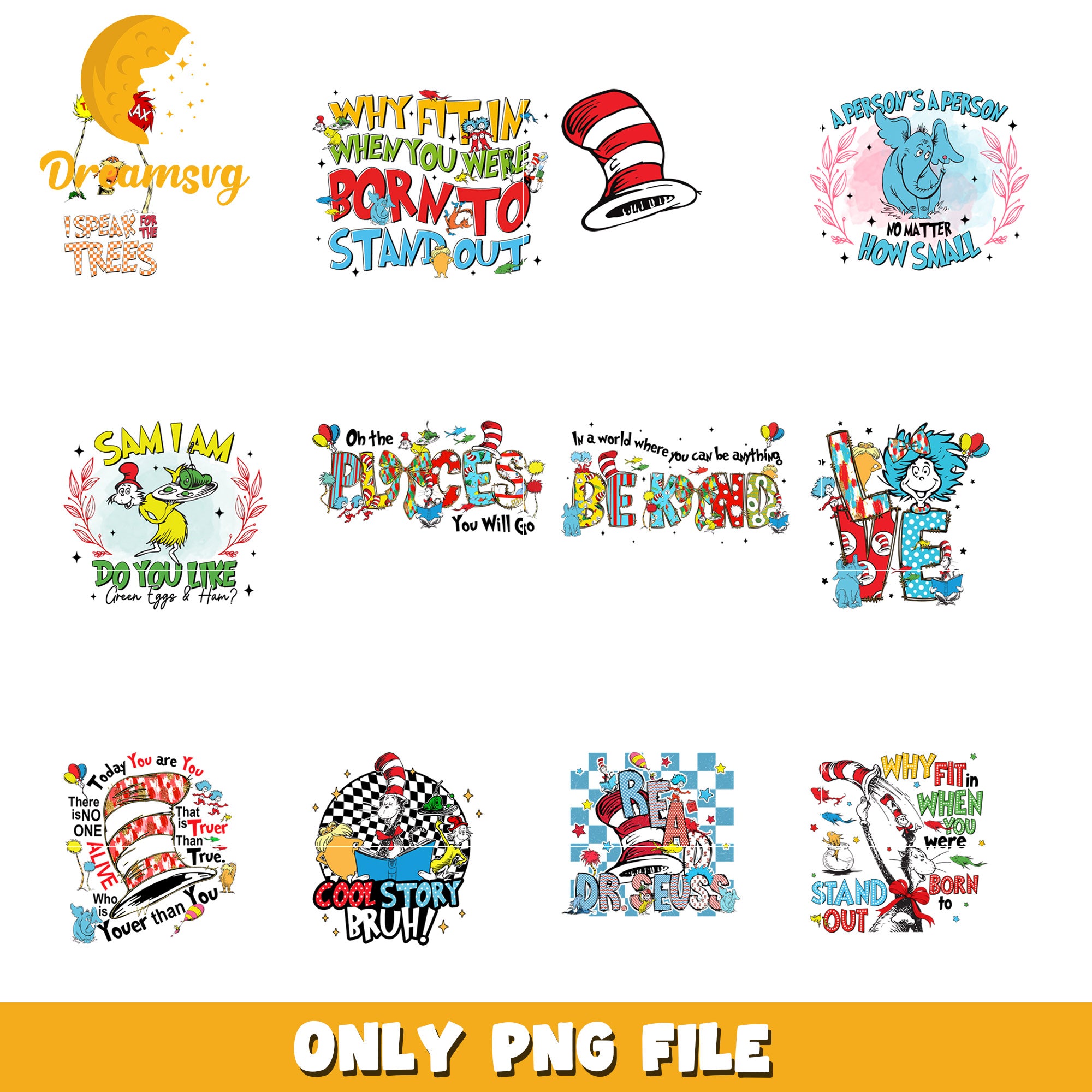 Dr Seuss PNG Bundle