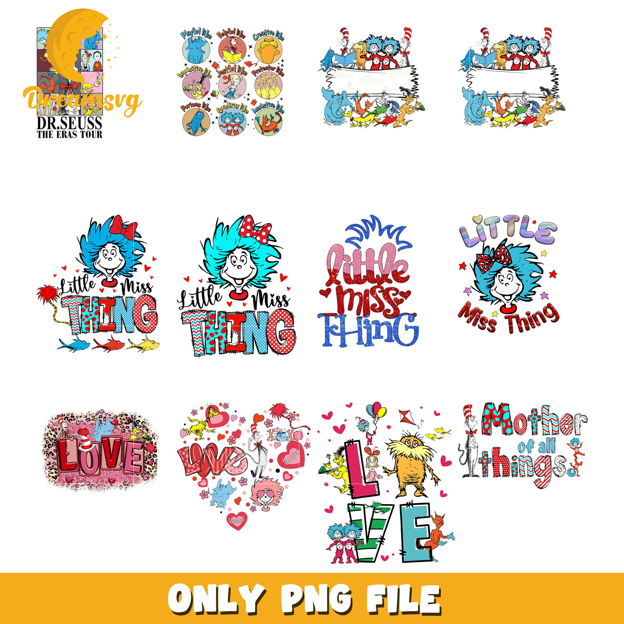 Dr Seuss PNG Bundle Little Miss Thing