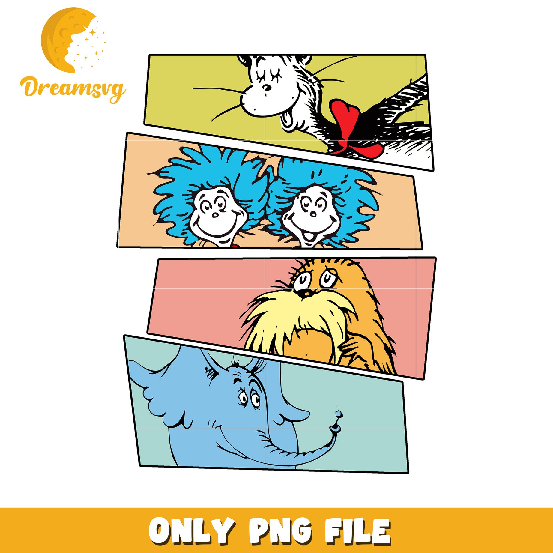 Dr Seuss PNG Characters Comic Strip