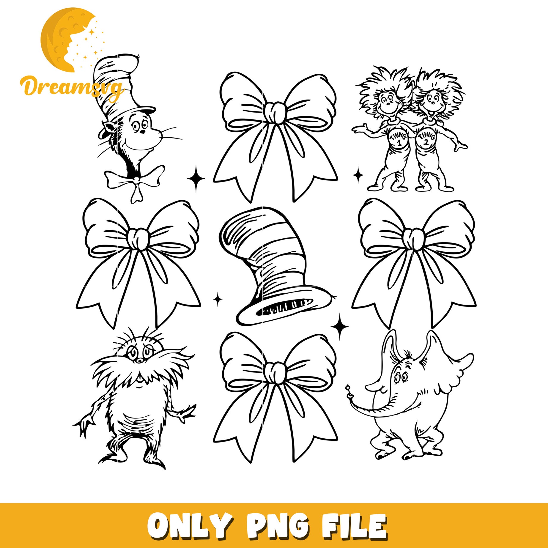 Dr Seuss PNG Clipart Cat, Thing 1 & 2