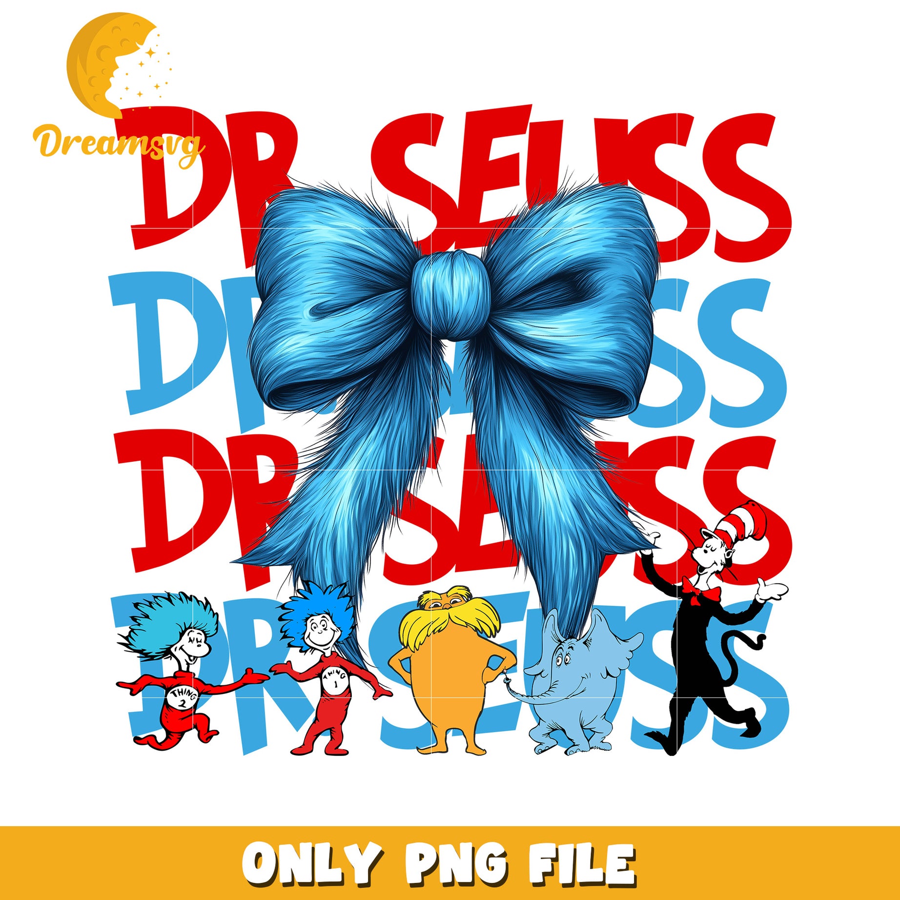 Dr Seuss PNG Sublimation Design