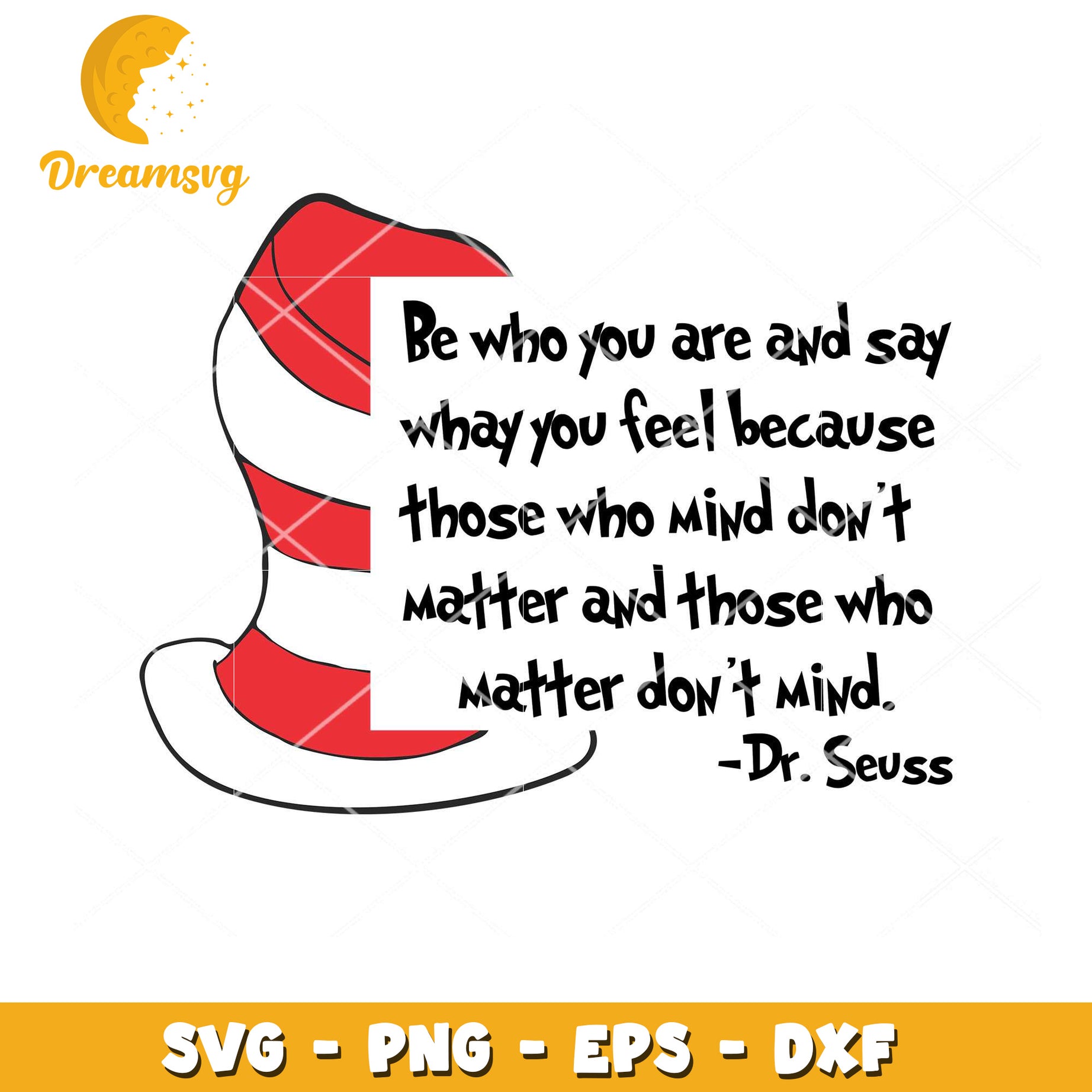 Dr Seuss Quote SVG Design Be Who You Are Instant Download