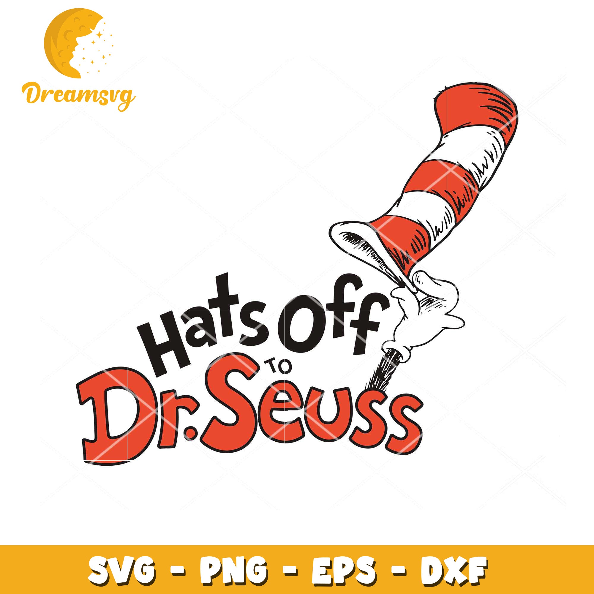 Dr Seuss SVG Hats Off Design