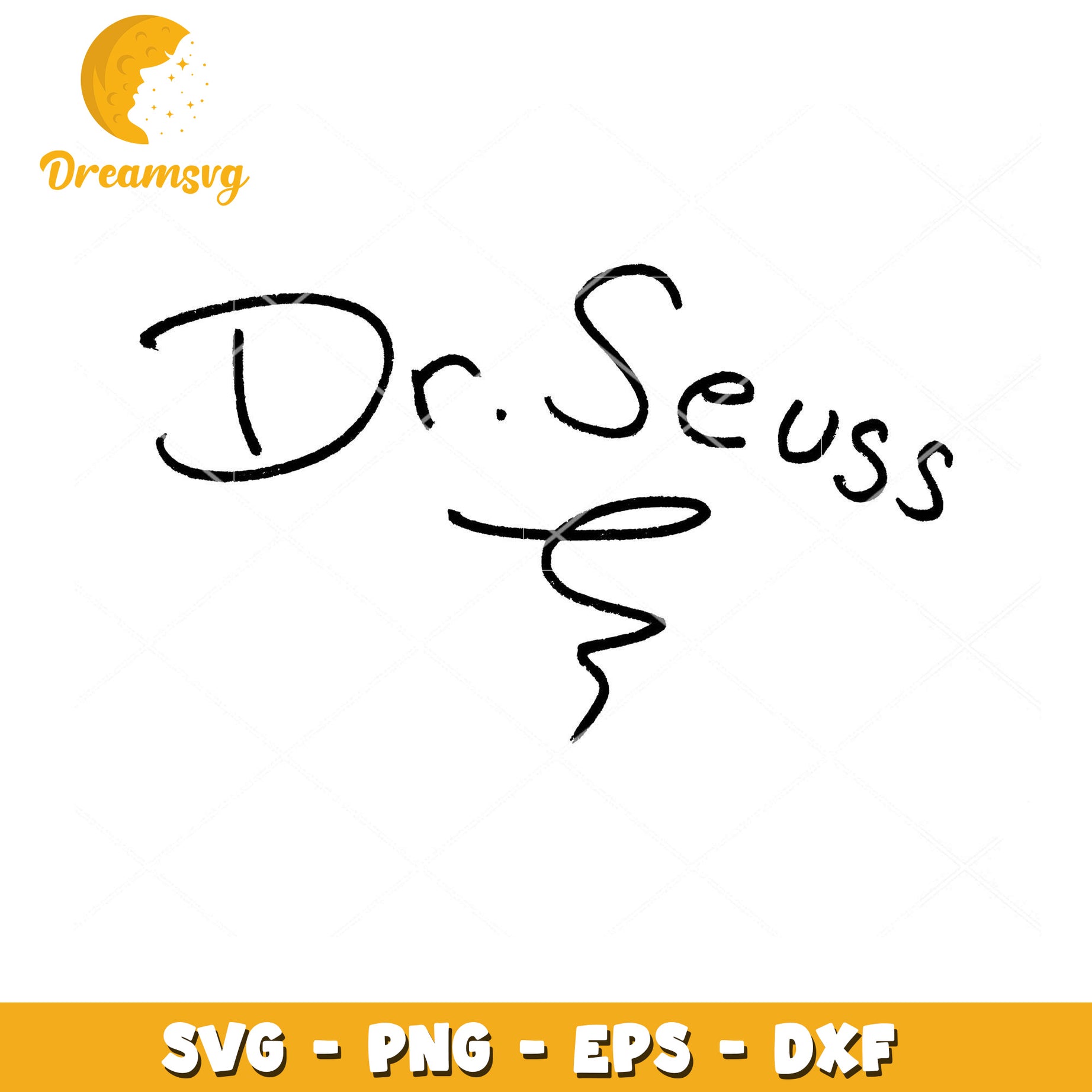 Dr Seuss Signature SVG PNG EPS DXF