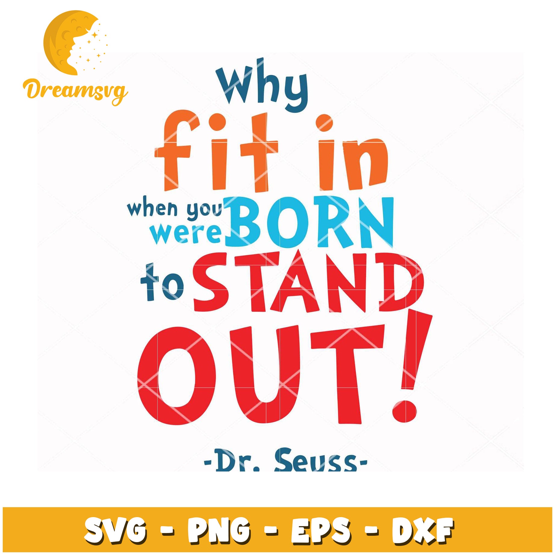 Dr Seuss Stand Out SVG Cut File