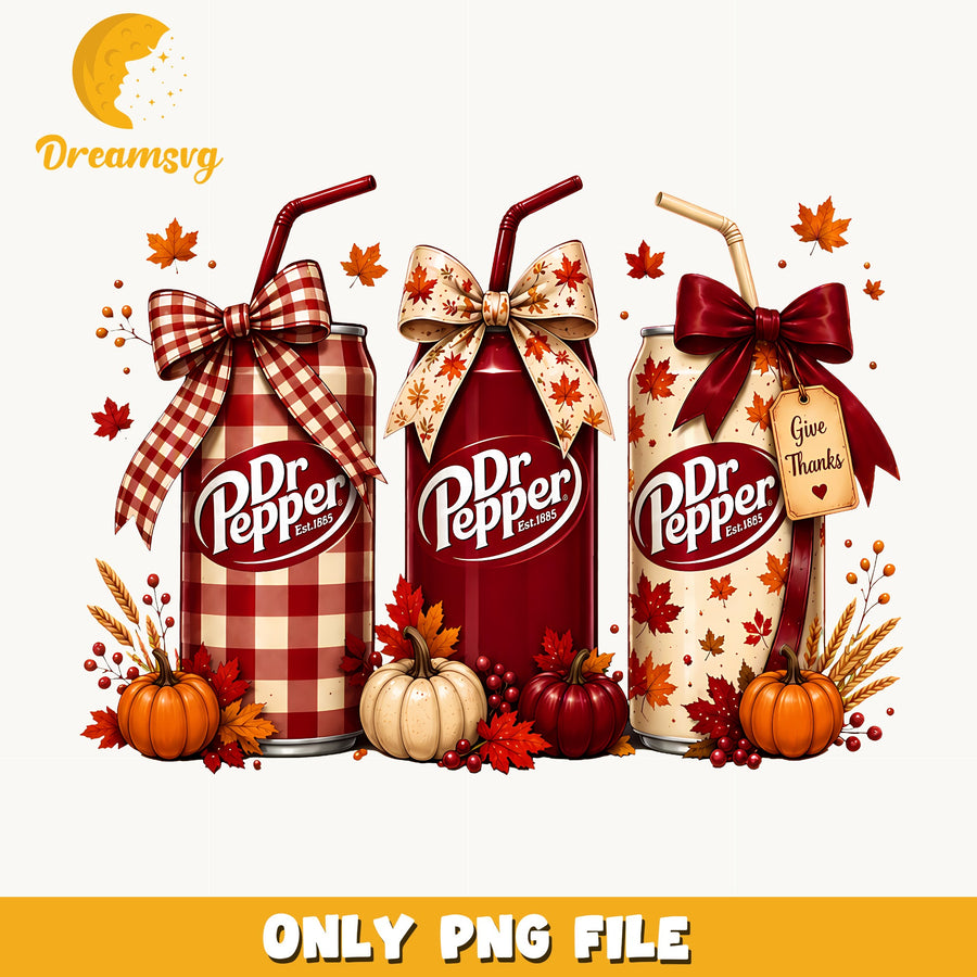 Dr Pepper Fall Clipart, Red Plaid Checkered Autumn Bows Pumpkins