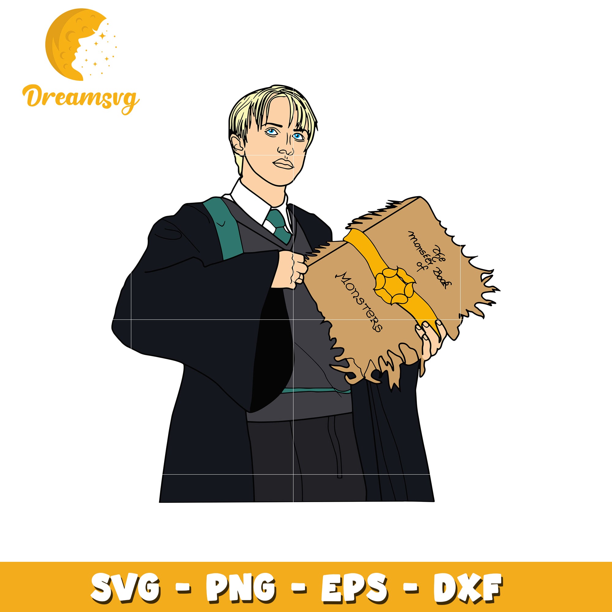 Draco Malfoy Monsters Book SVG PNG