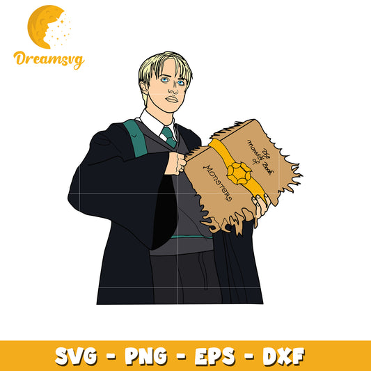 Draco Malfoy Monsters Book SVG PNG