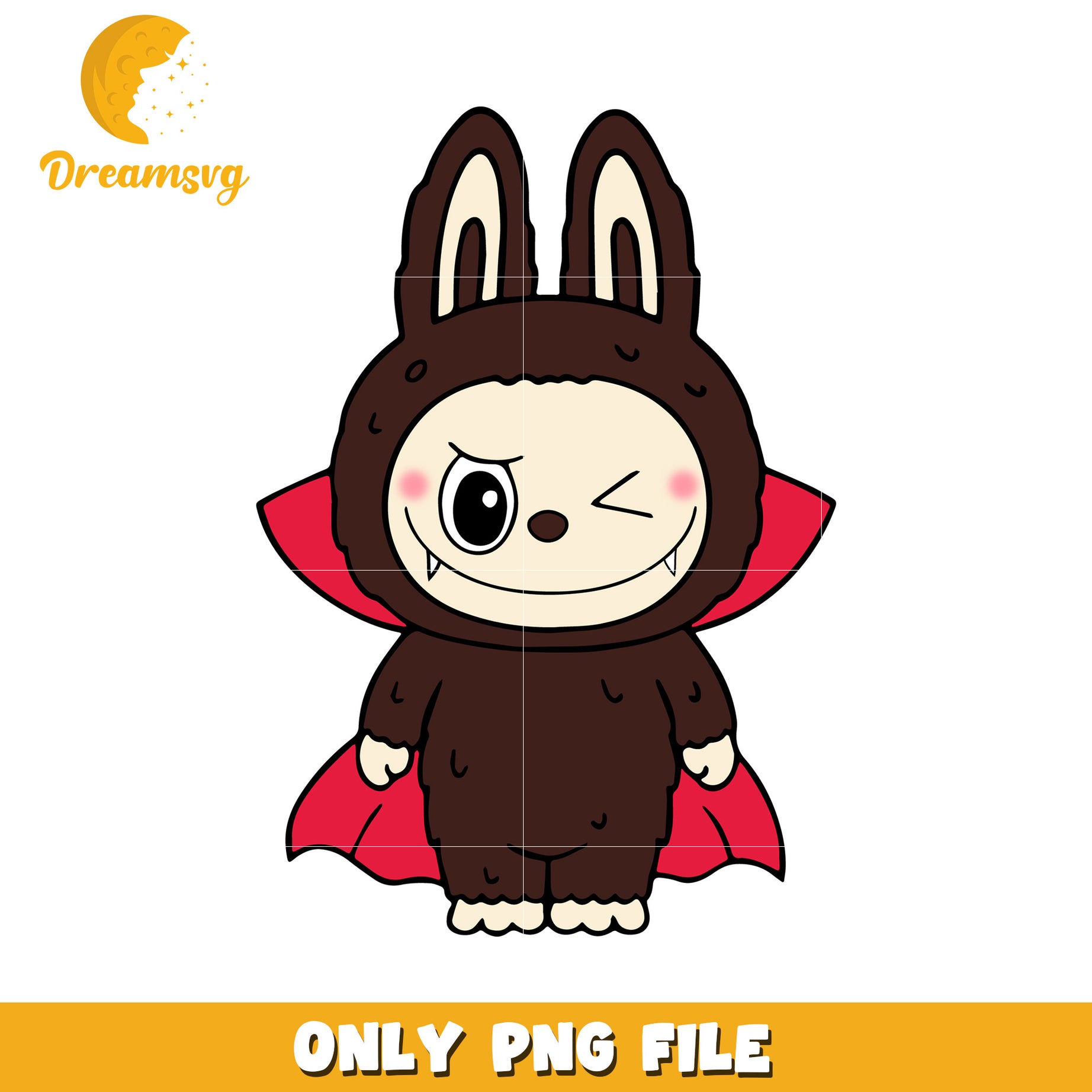 Dracula labubu design png, halloween time png, spooky season png
