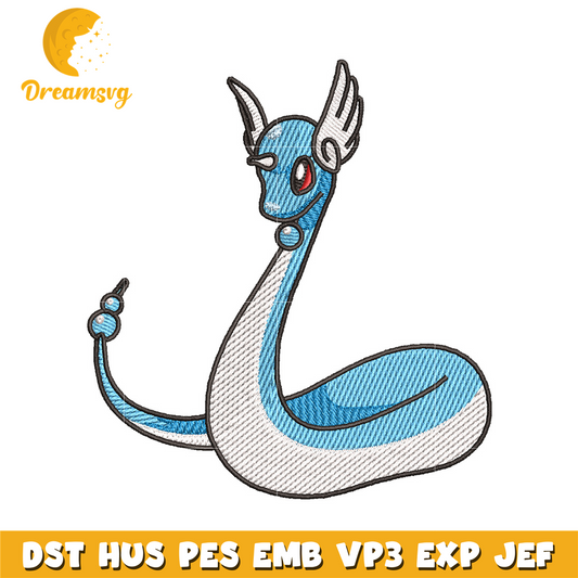 Dragonair embroidery design